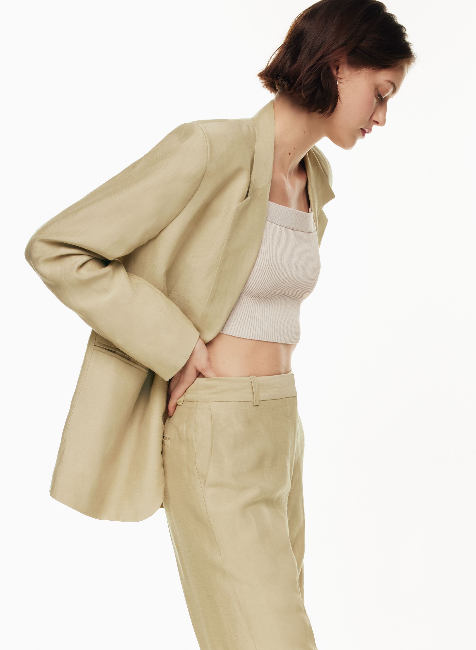 AGENCY LINEN PANT | Aritzia