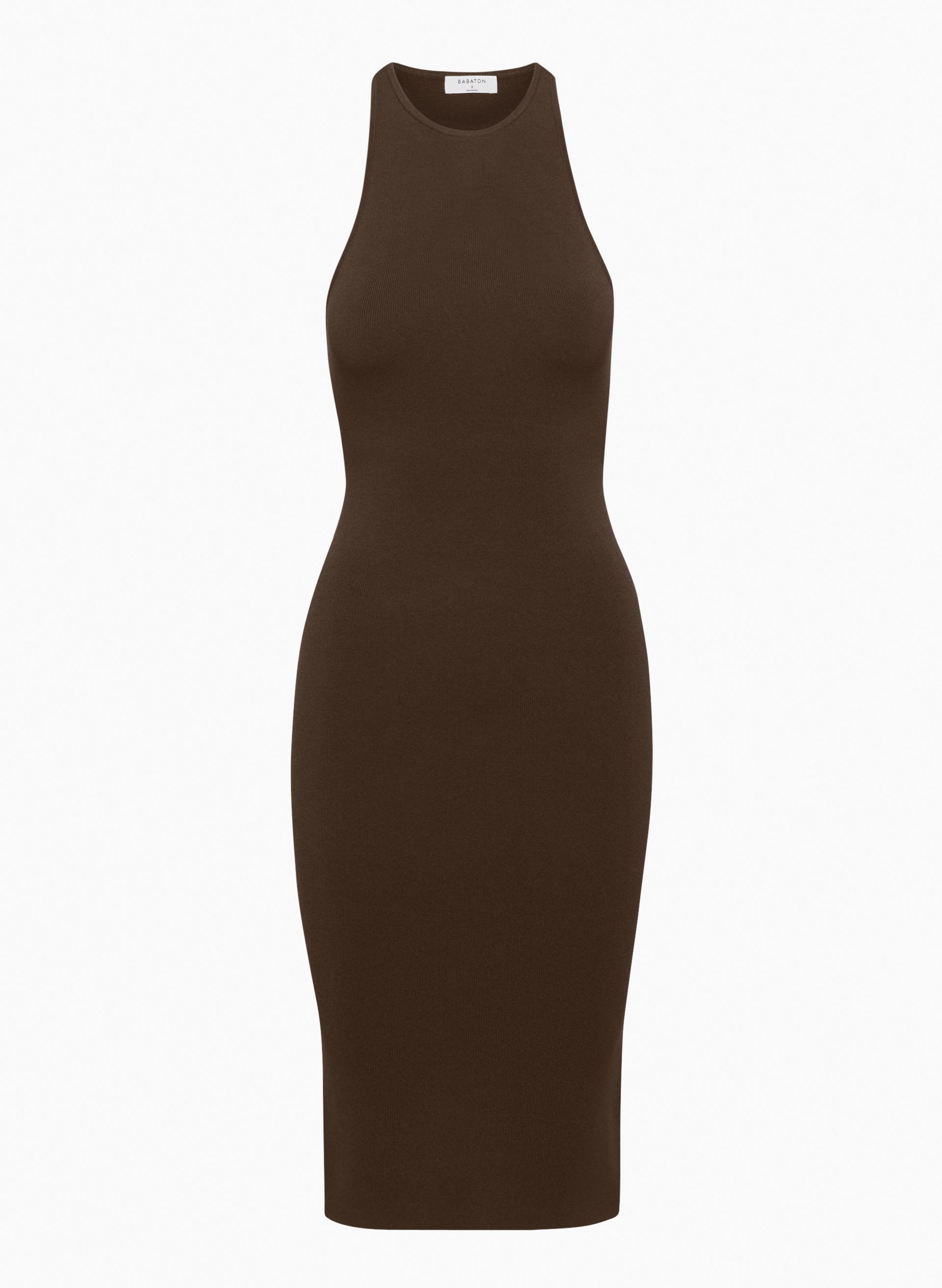 SCULPT KNIT RACER MIDI DRESS | Aritzia