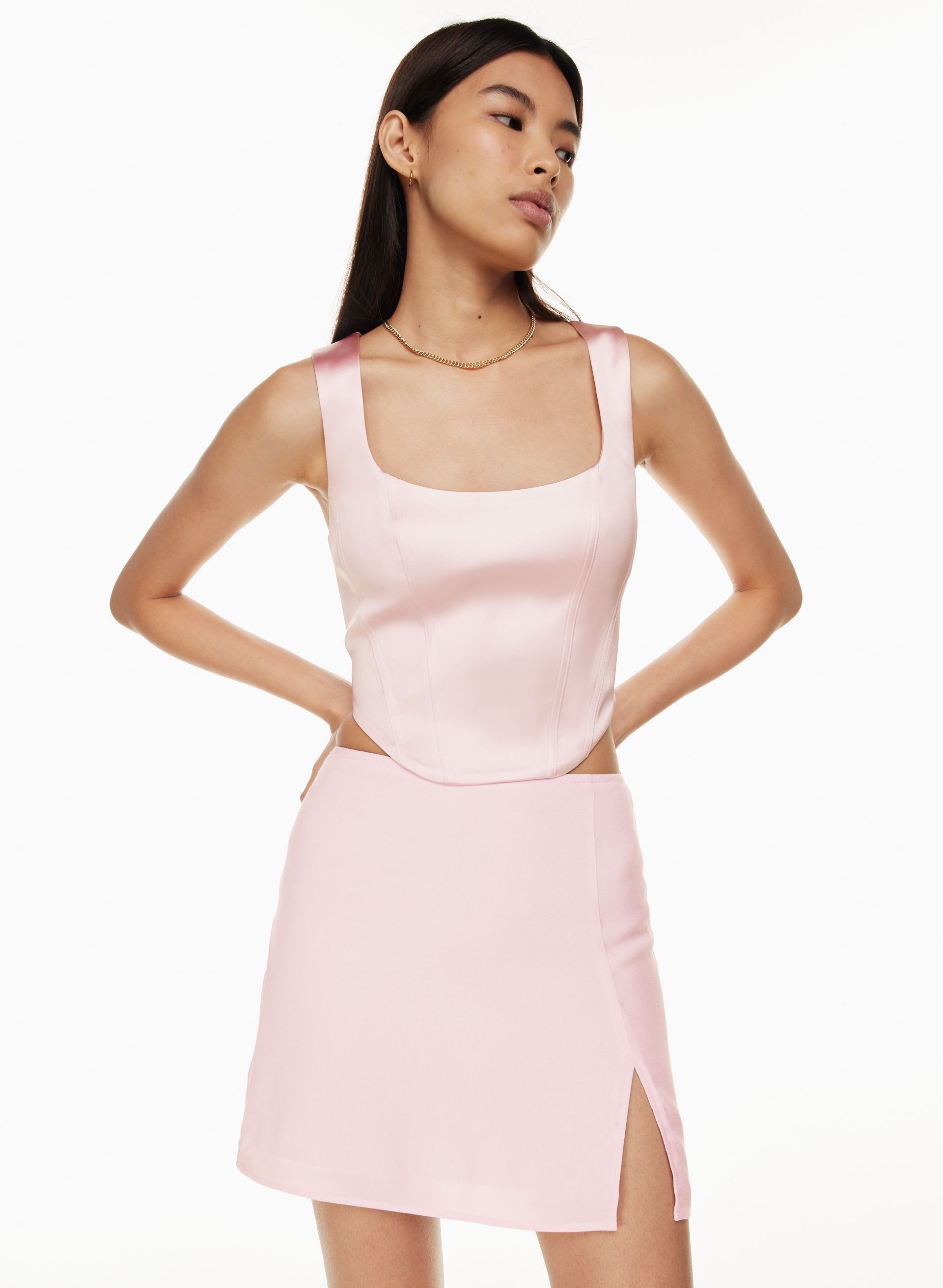 SHILOH SATIN BUSTIER | Aritzia