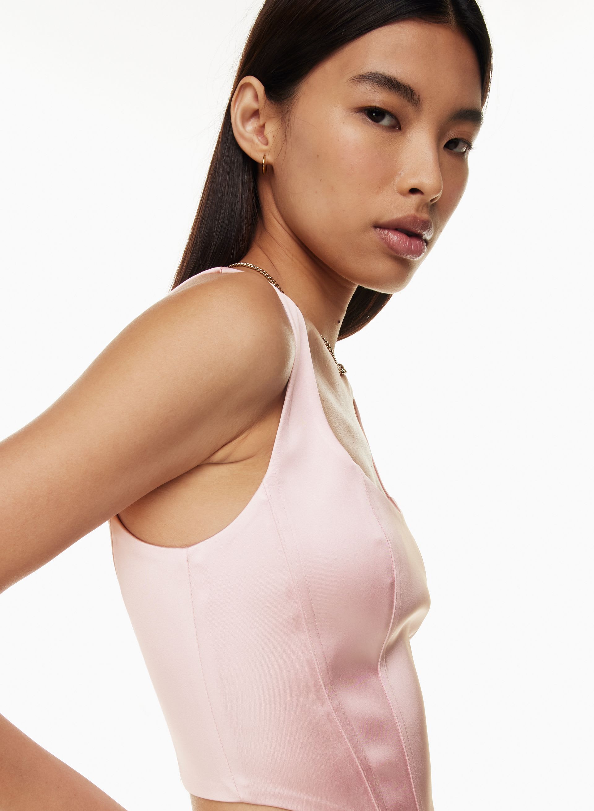 SHILOH SATIN BUSTIER | Aritzia