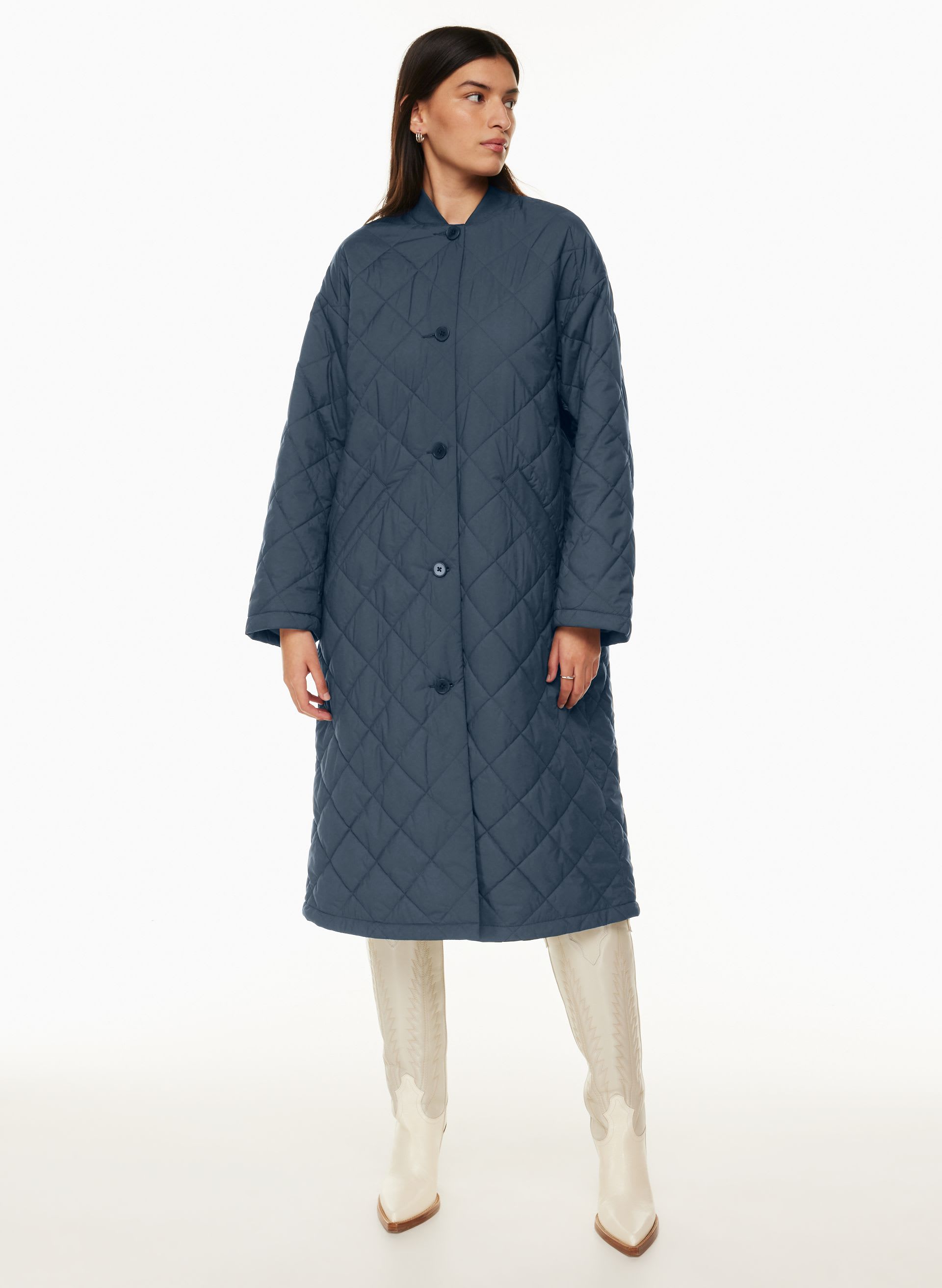 PAVANT QUILTED LONG JACKET | Aritzia