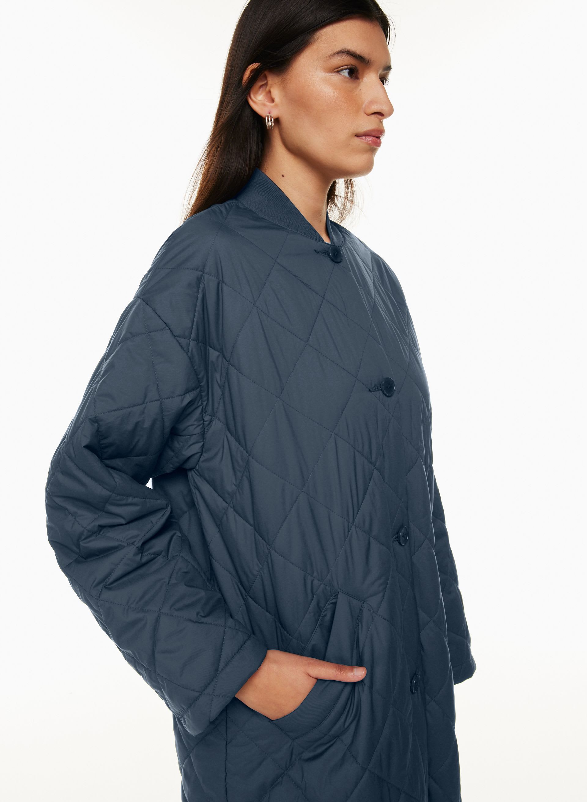 PAVANT QUILTED LONG JACKET | Aritzia