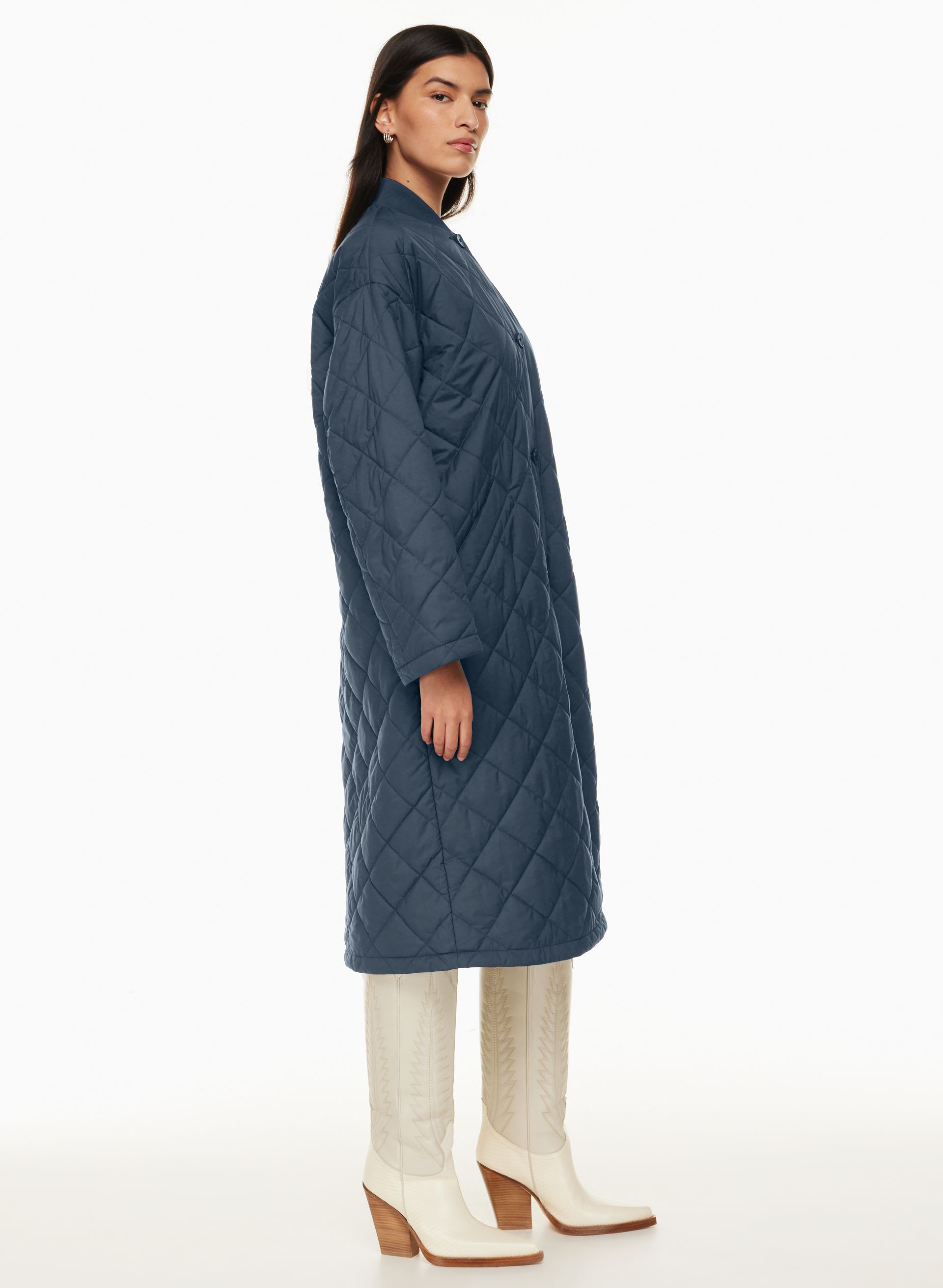 PAVANT QUILTED LONG JACKET | Aritzia