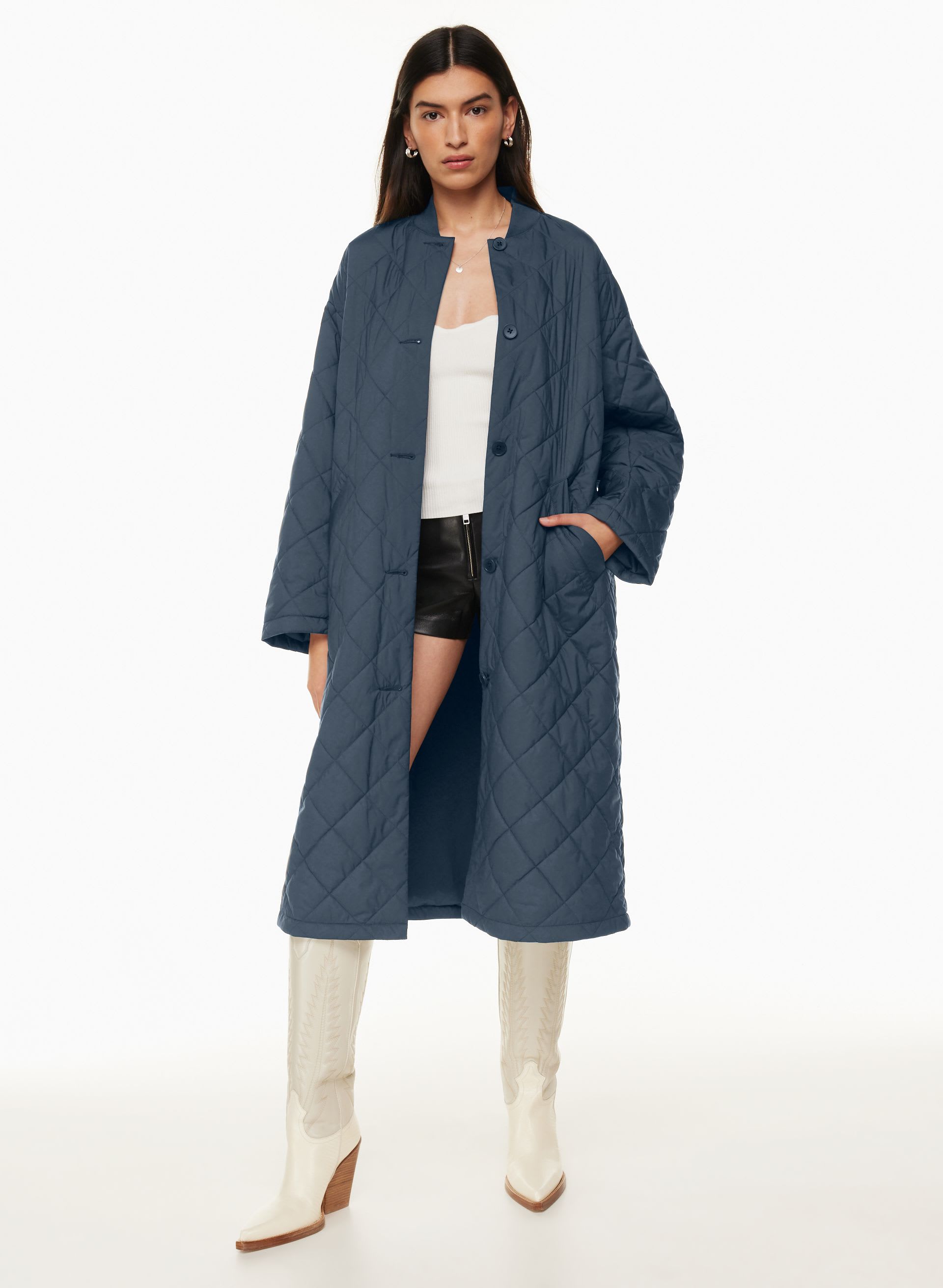 PAVANT QUILTED LONG JACKET | Aritzia