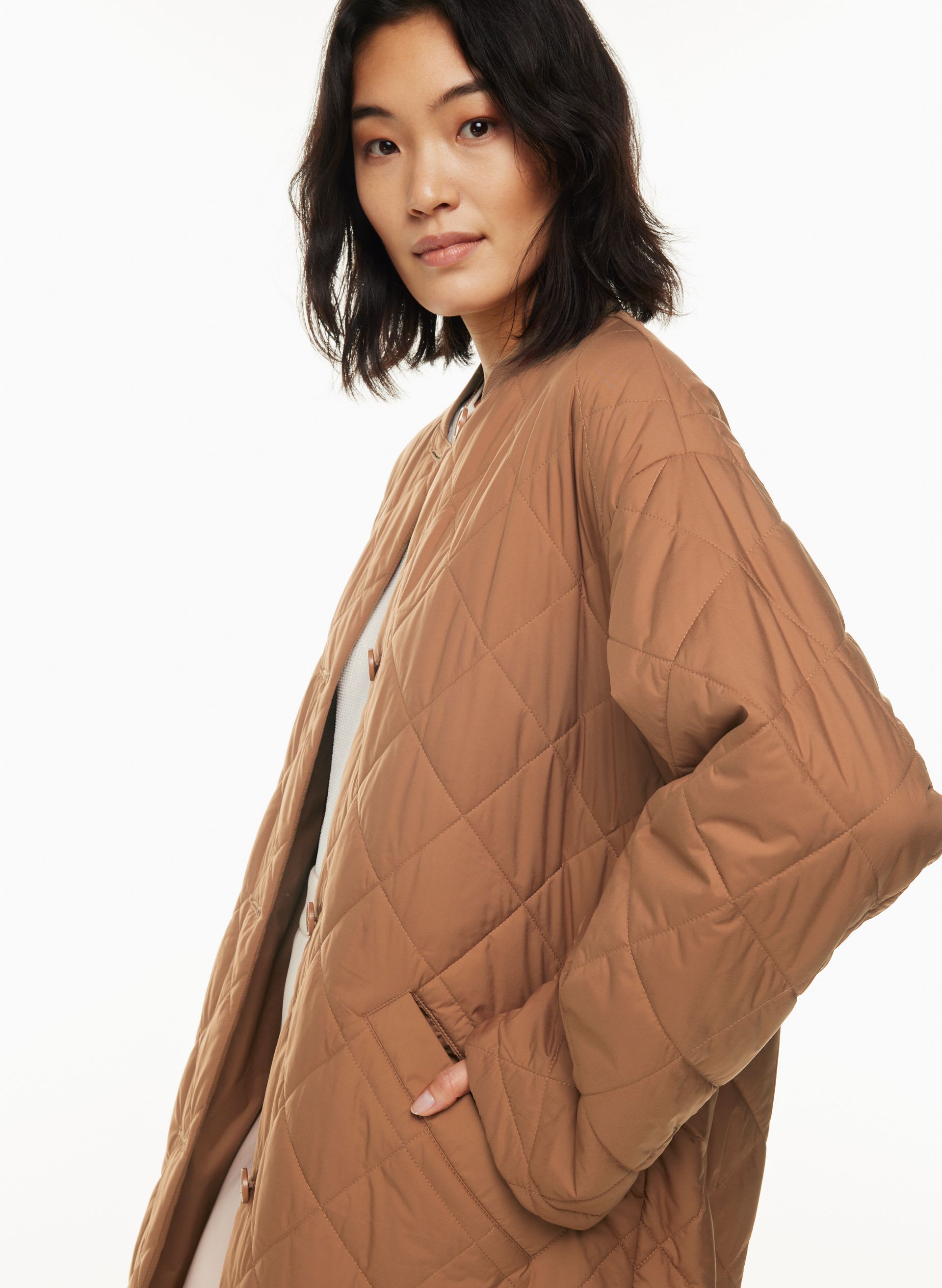 PAVANT QUILTED LONG JACKET | Aritzia