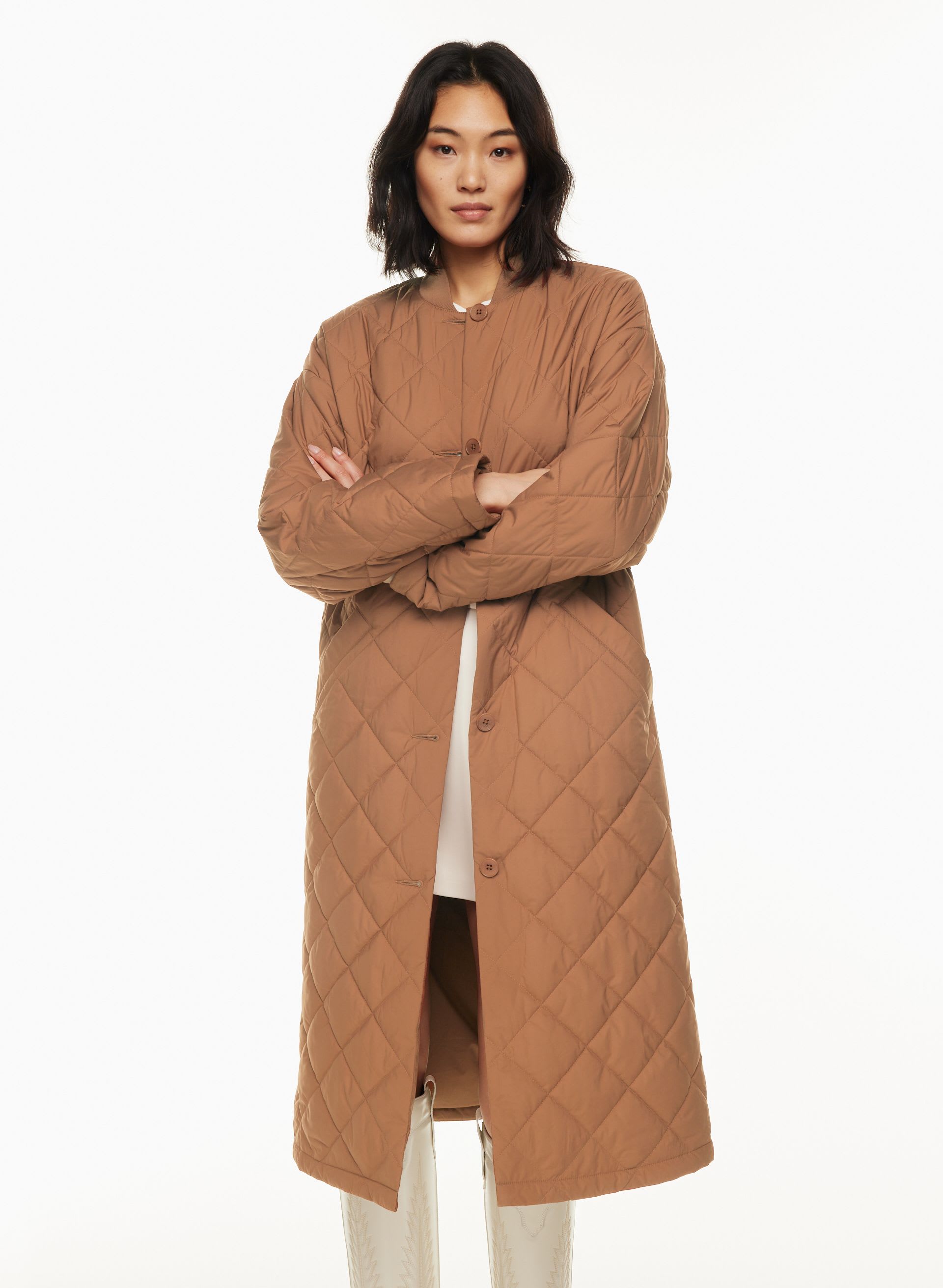 PAVANT QUILTED LONG JACKET | Aritzia