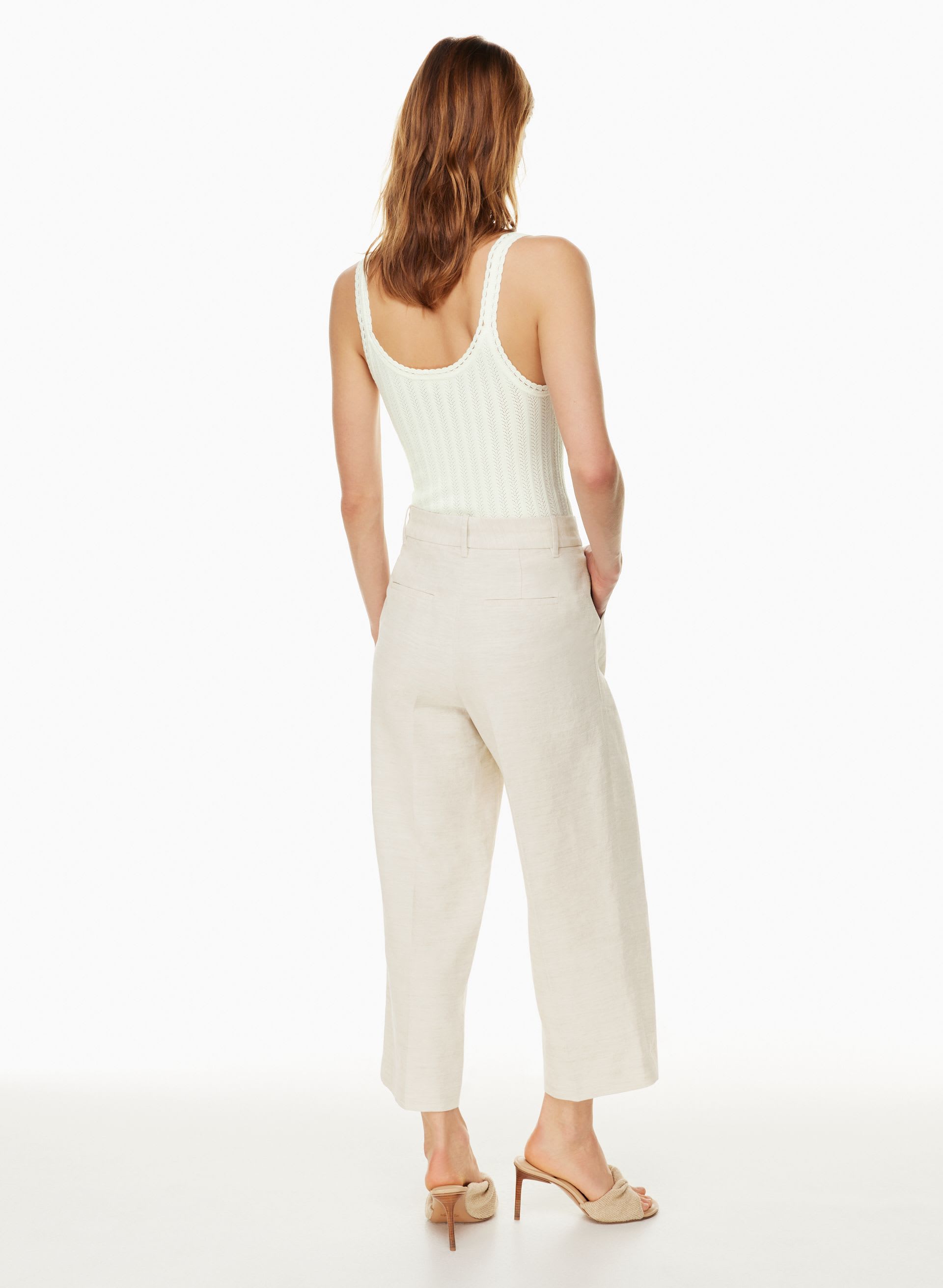 The Effortless Pant™ Linen Cropped | Aritzia US