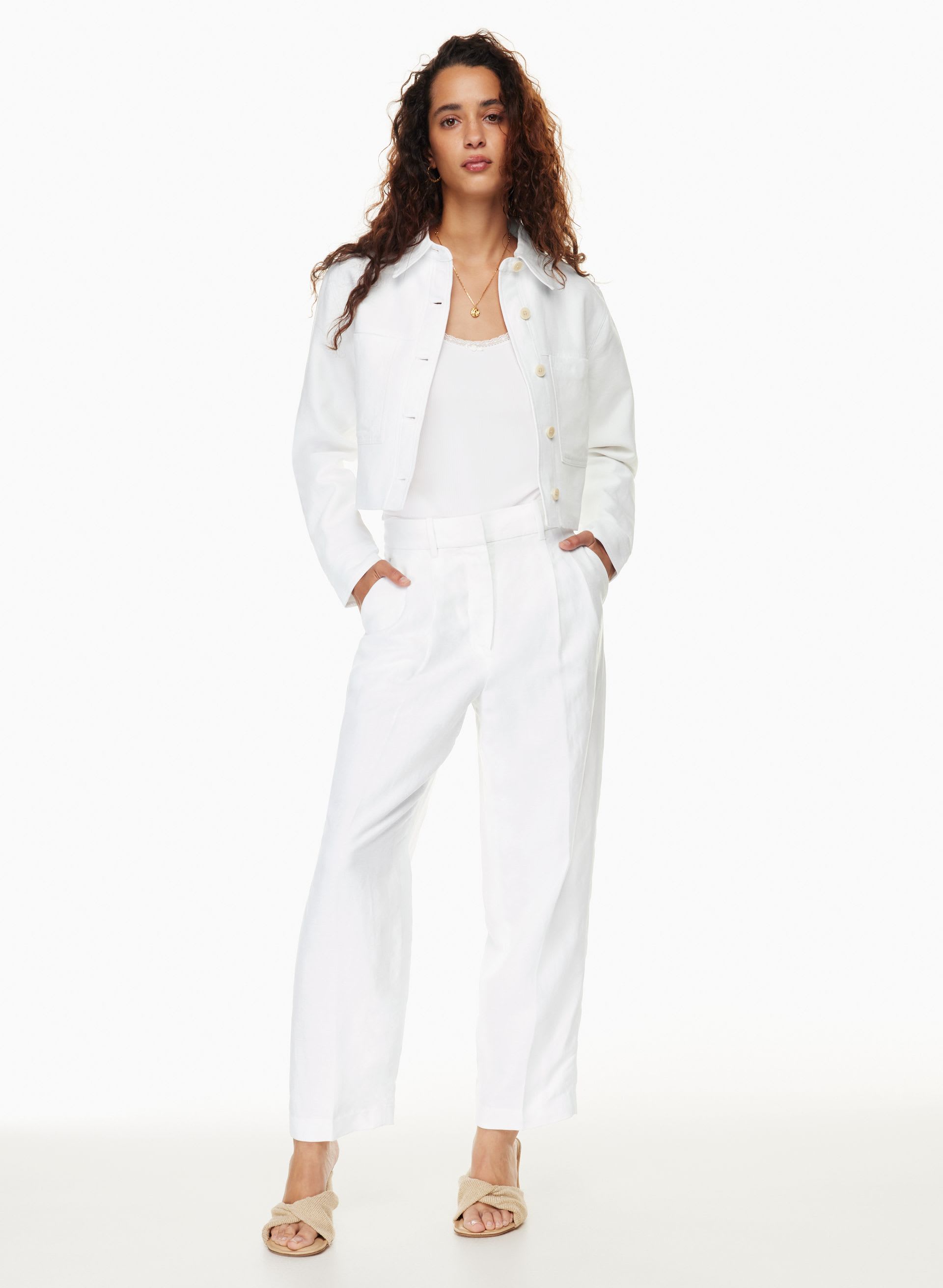Carrot Linen Pant | Aritzia CA