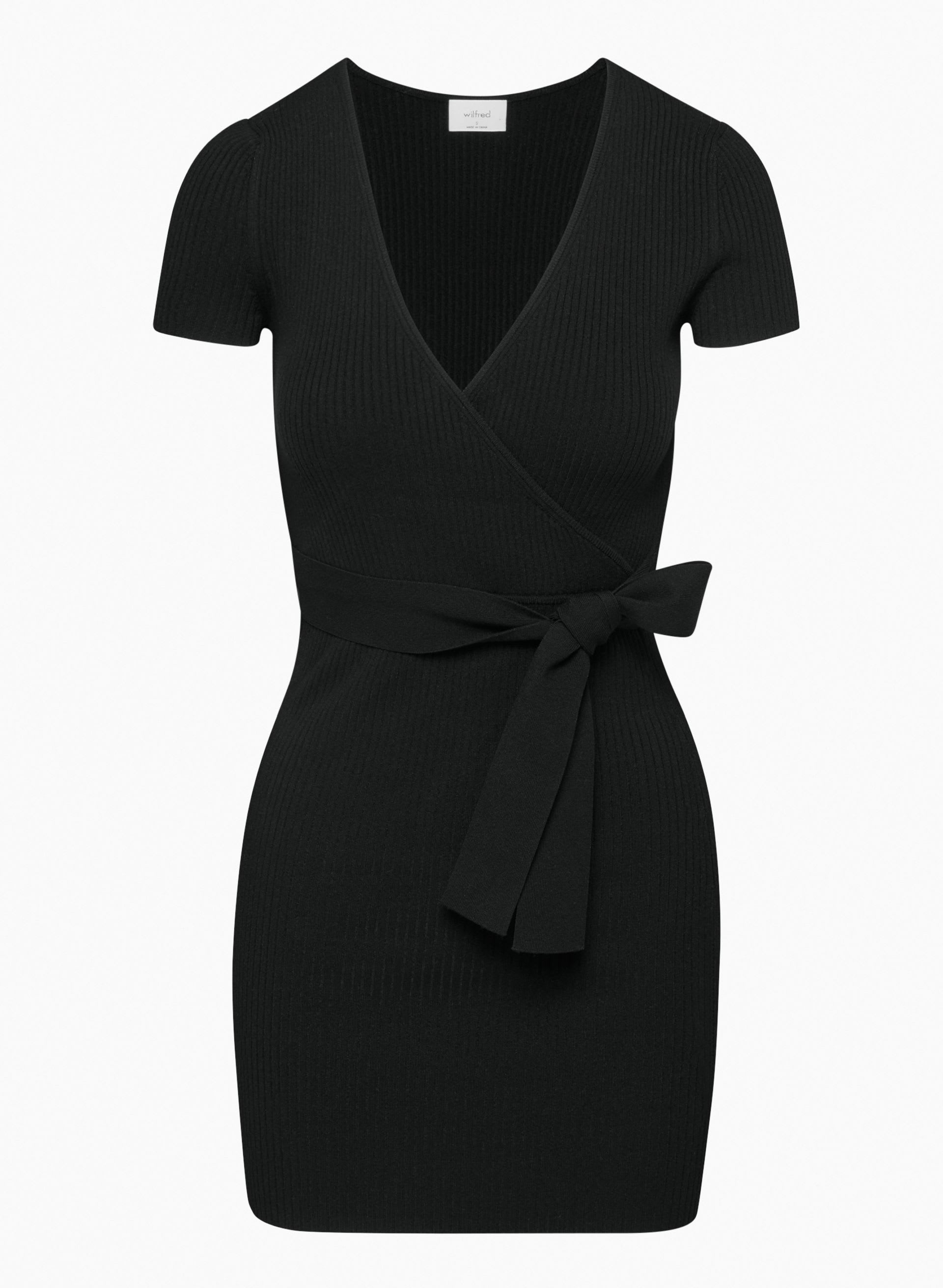 aritzia black tie dress All Tied Up It’s made from stretchy 90s vintage dress Knee Length Chiffon V Size:QUEEN