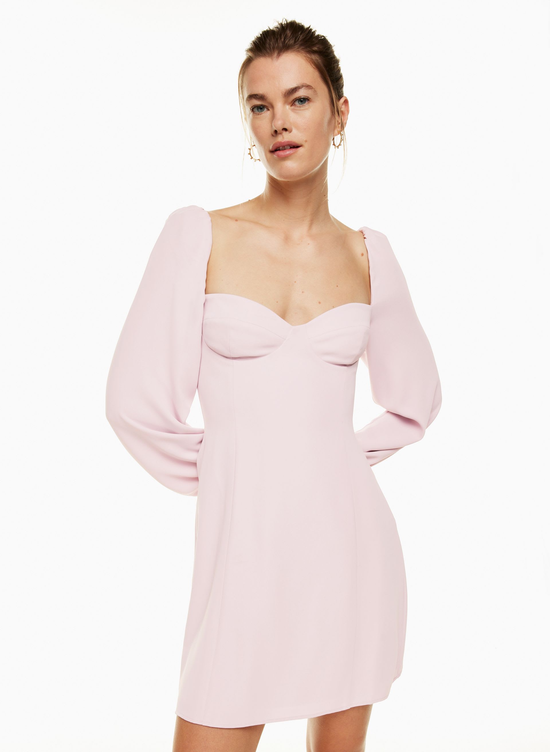 open lace back dress Novella Mini Dress White
