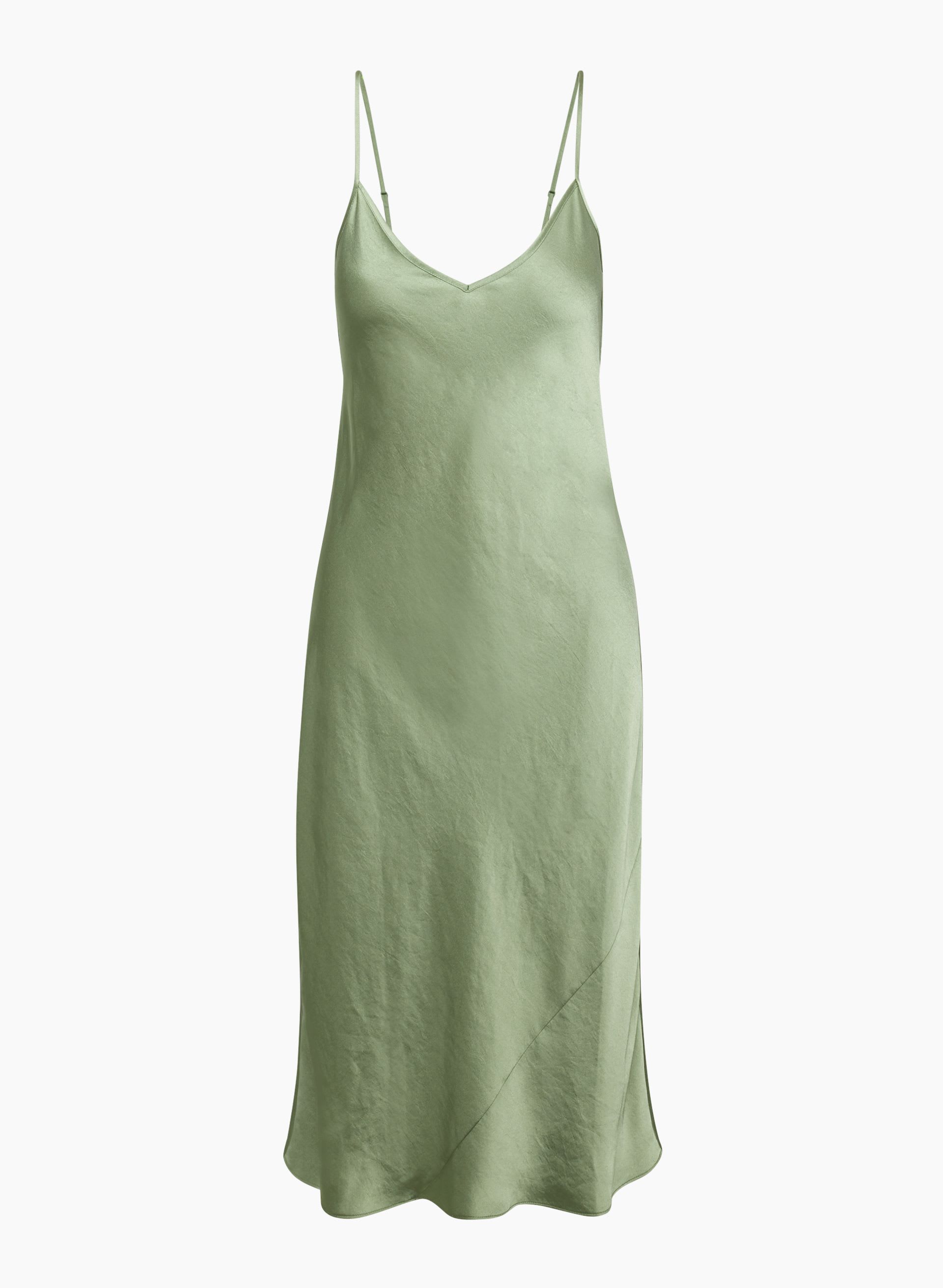ONLY SLIP SATIN MIDI DRESS | Aritzia
