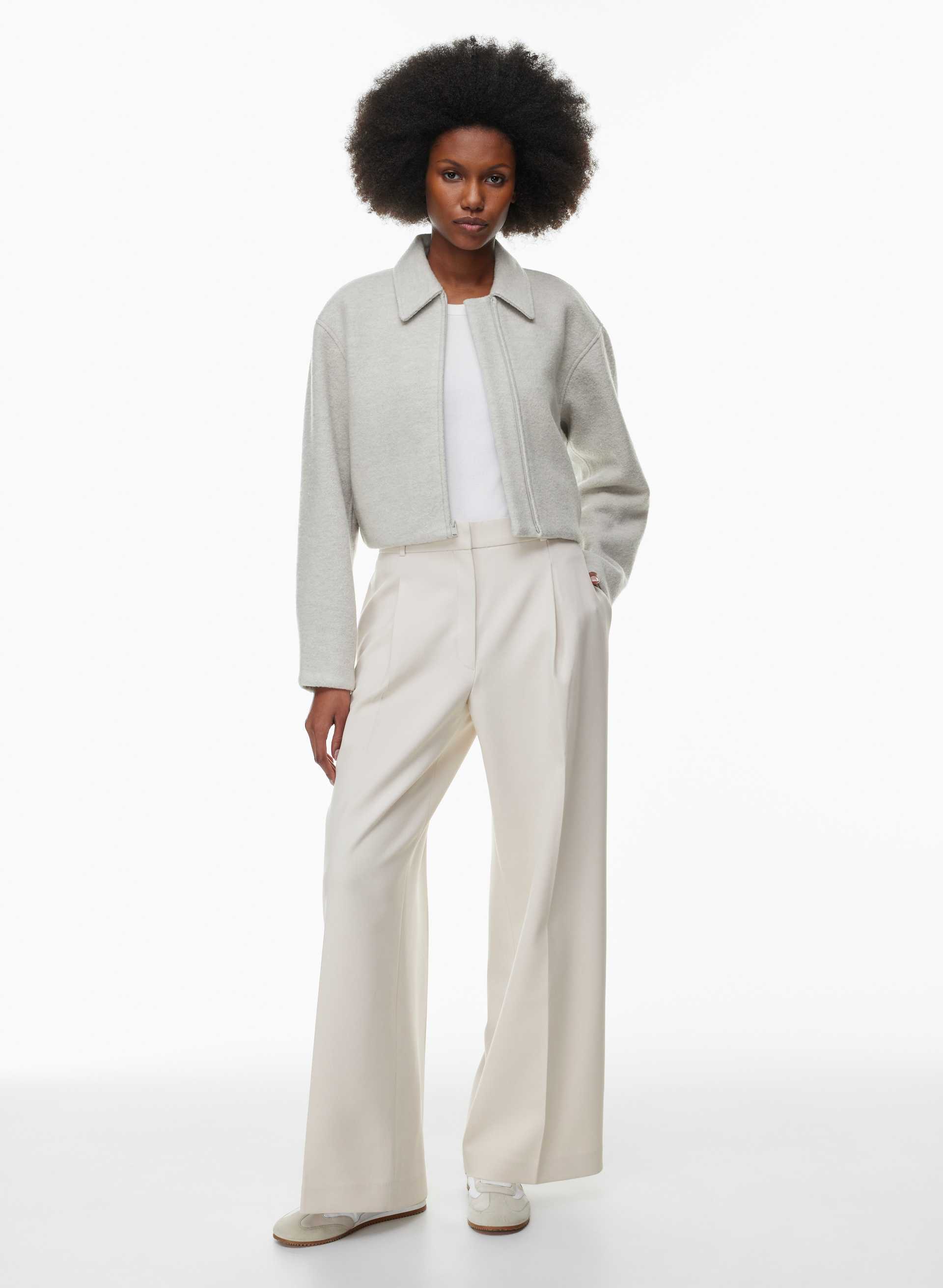 BLOUSON D'AVIATEUR BRITANNIA EN LAINE MÉRINOS | Aritzia