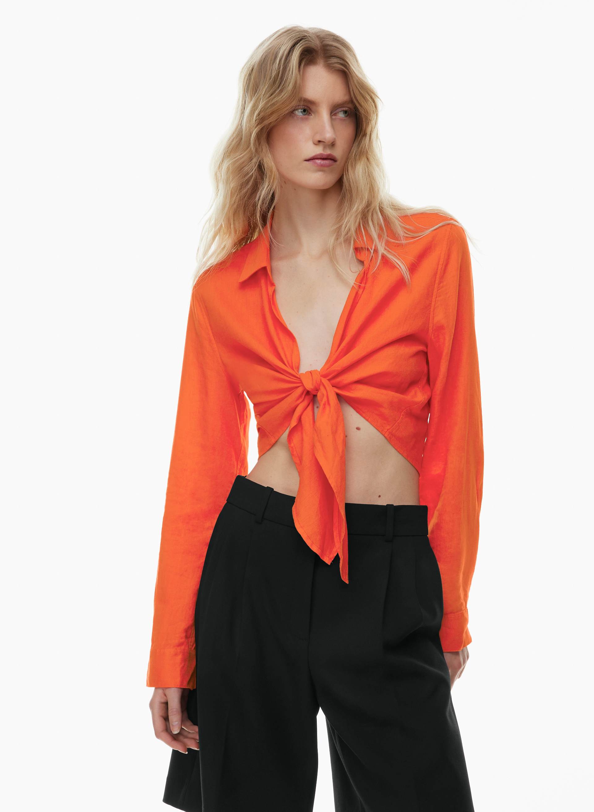 CONNECTION LINEN BLOUSE | Aritzia