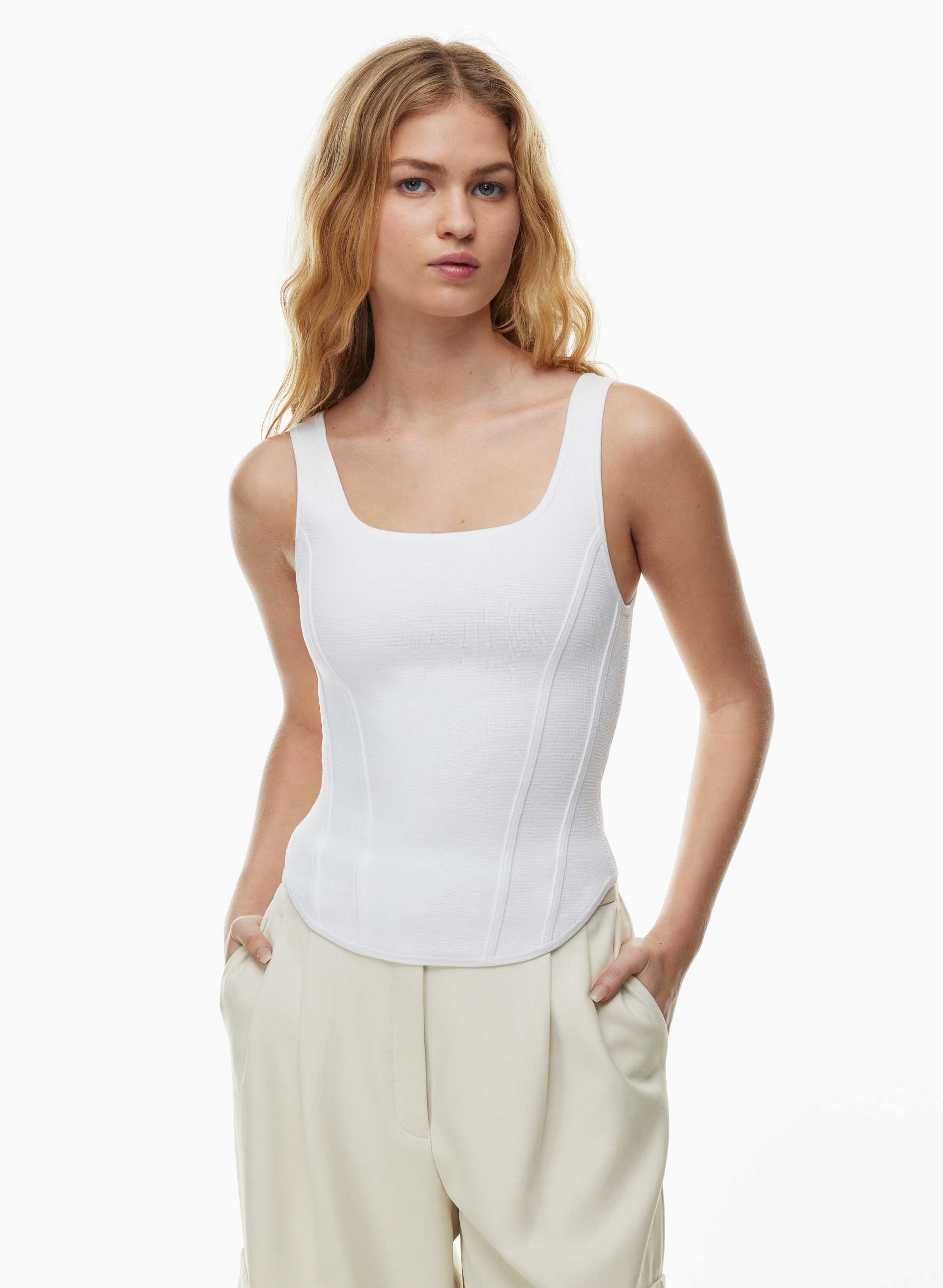 Sculpt Knit Bustier Waist Tank | Aritzia US