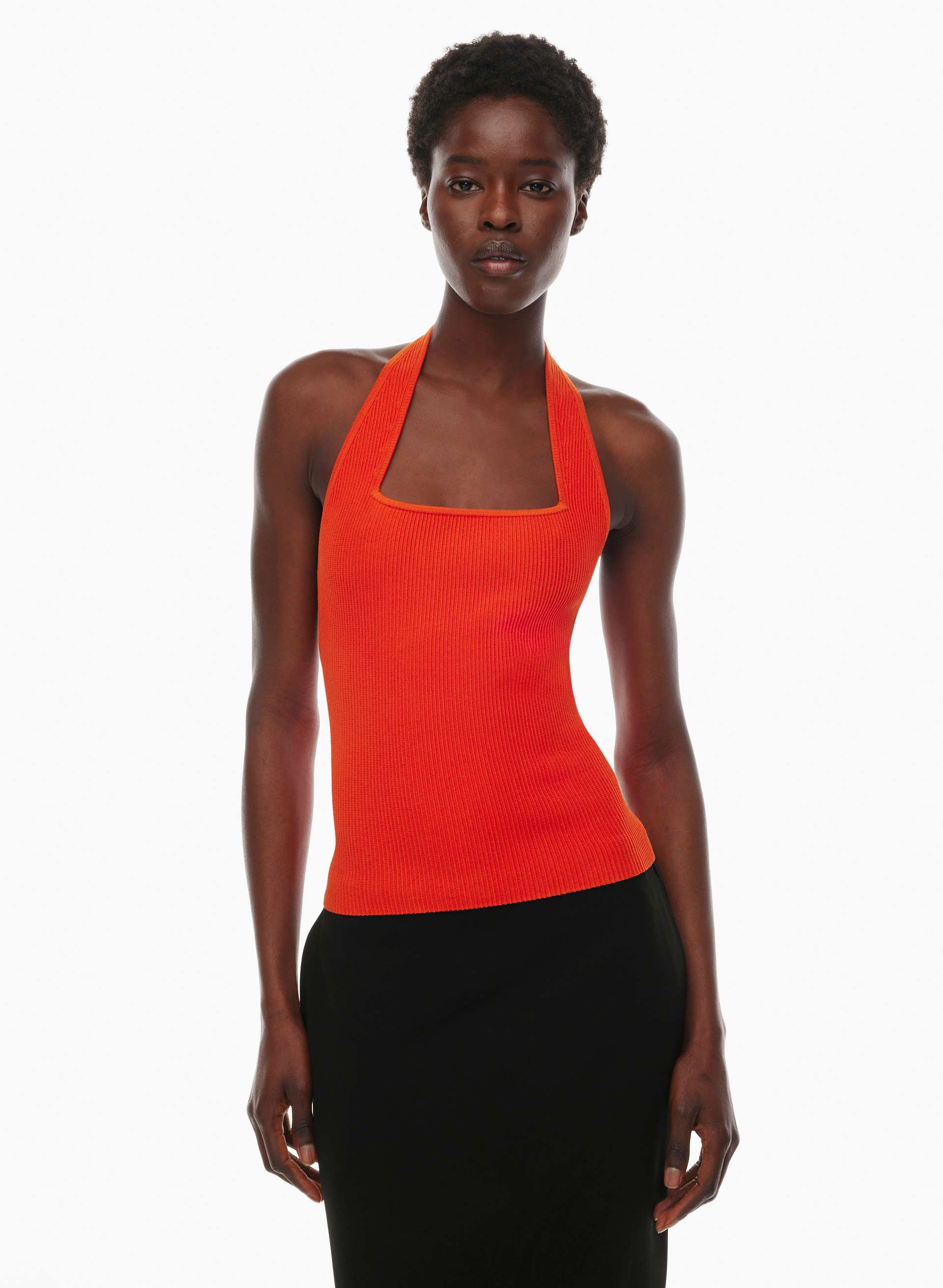 Sculpt Knit Highlight Halter Top | Aritzia US