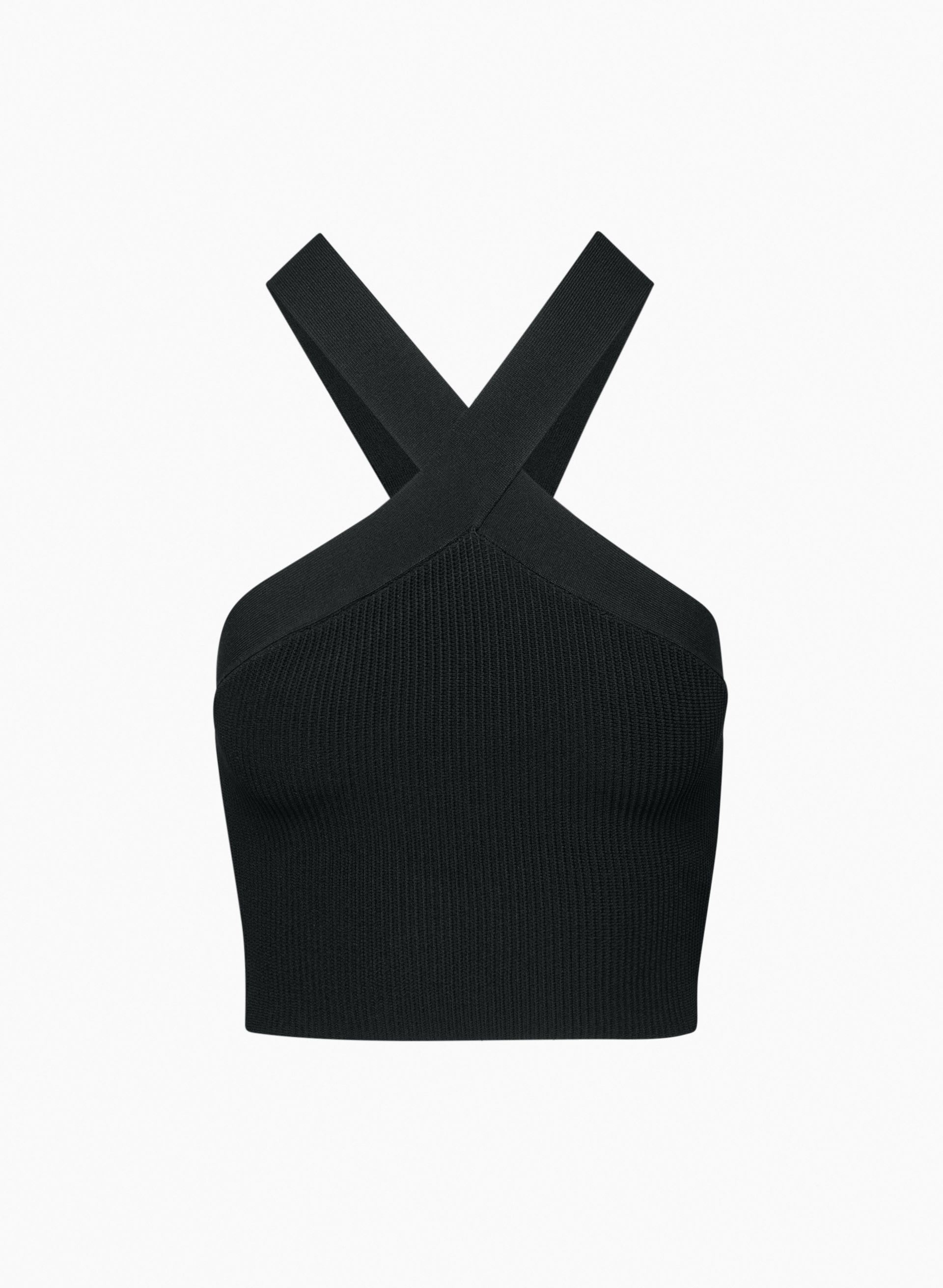 SCULPT KNIT CRISS CROSS CROPPED TANK | Aritzia