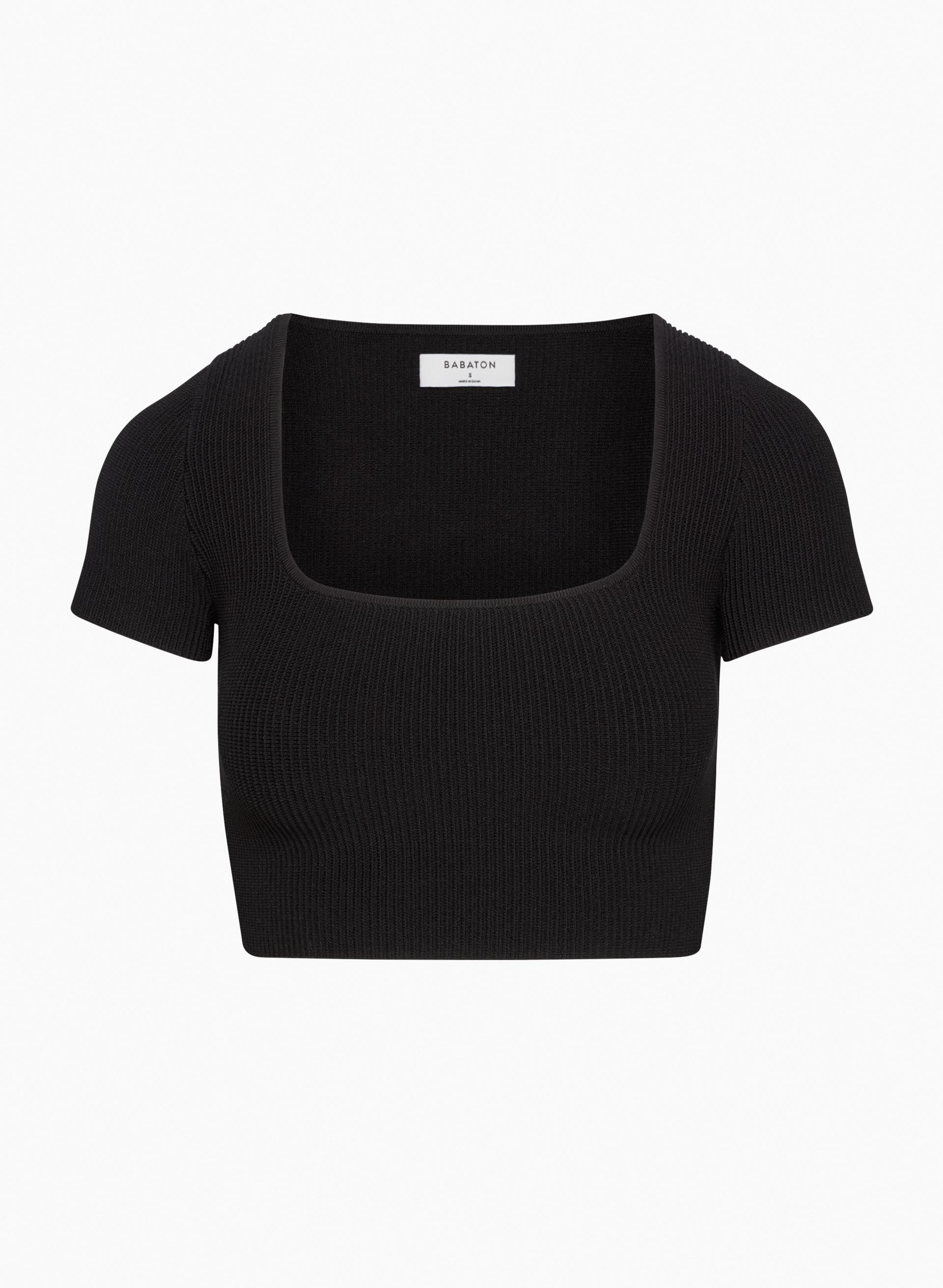 HAUT À ENCOLURE CARRÉE EN TRICOT SCULPTANT | Aritzia