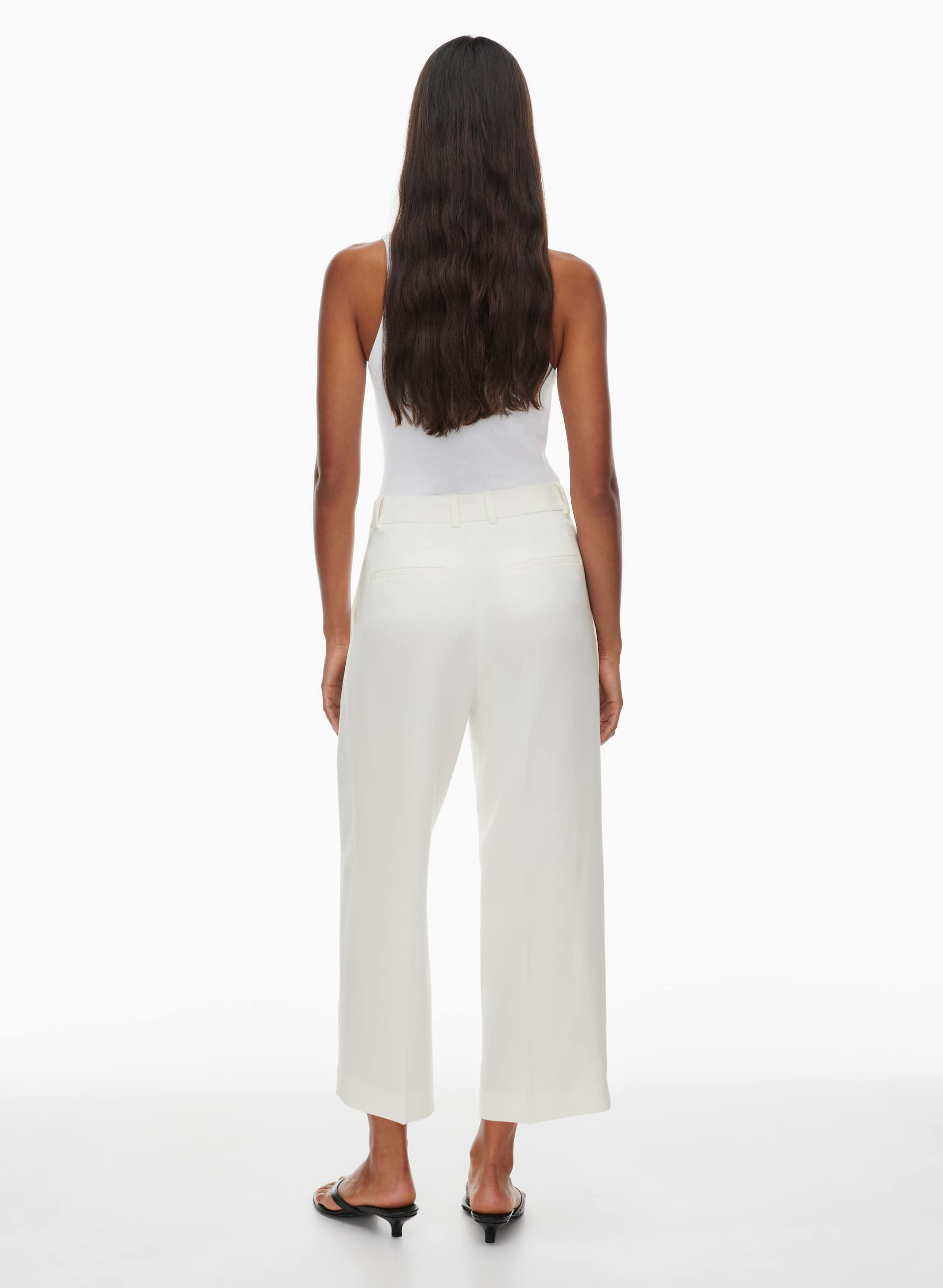 PANTALON PLISSÉ ÉCOURTÉ | Aritzia
