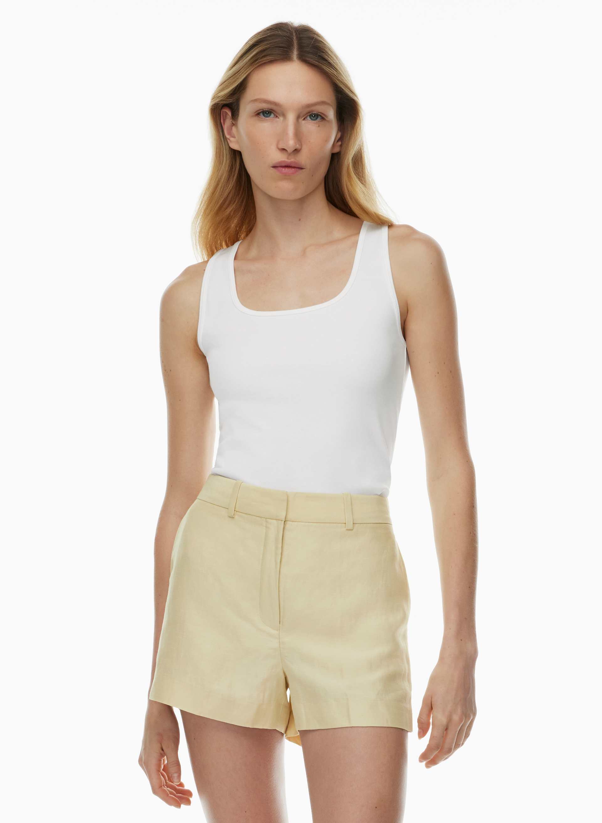 AGENCY LINEN MINI SHORT | Aritzia