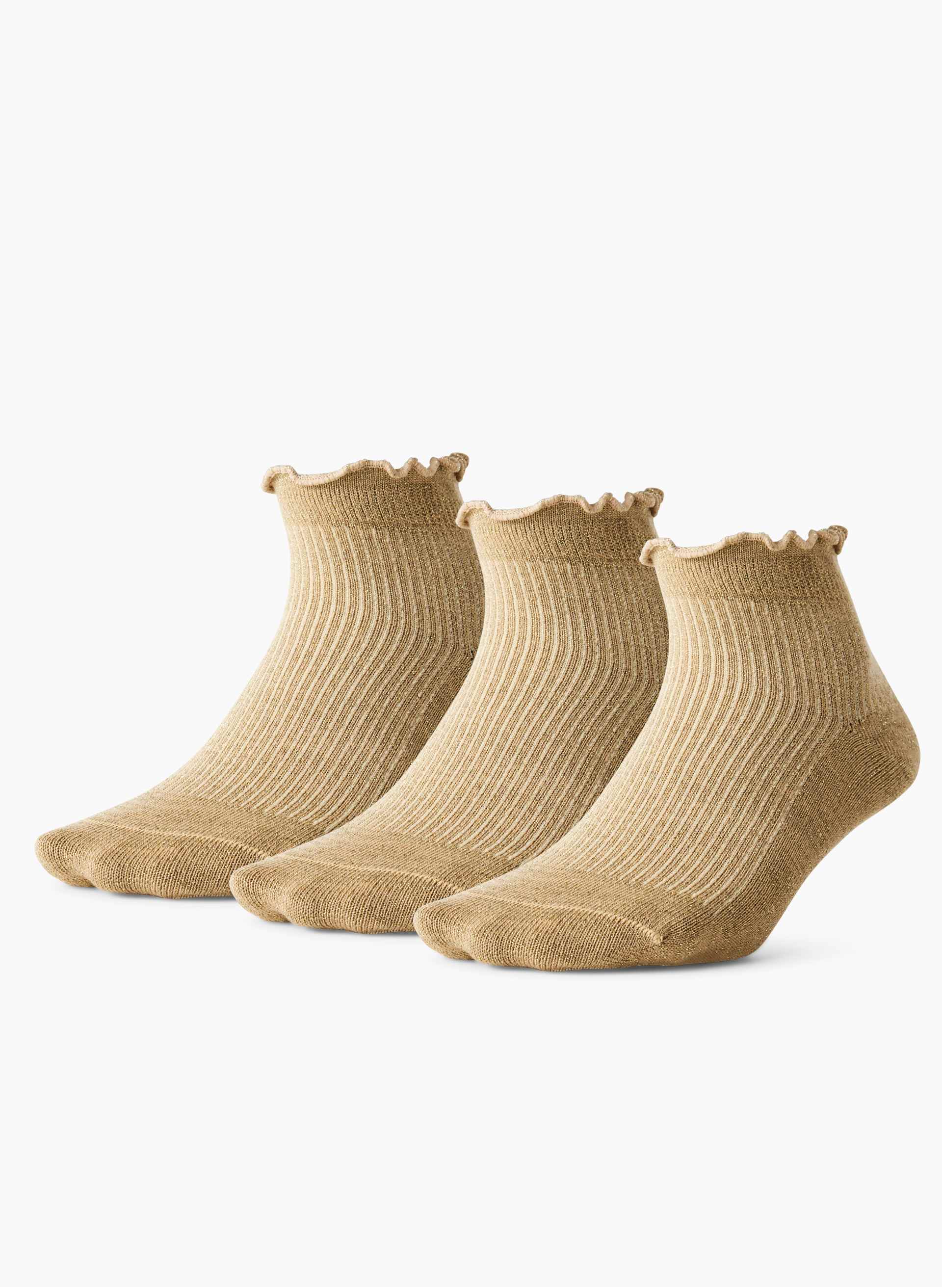 SUGARPLUM METALLIC ANKLE SOCK 3-PACK | Aritzia