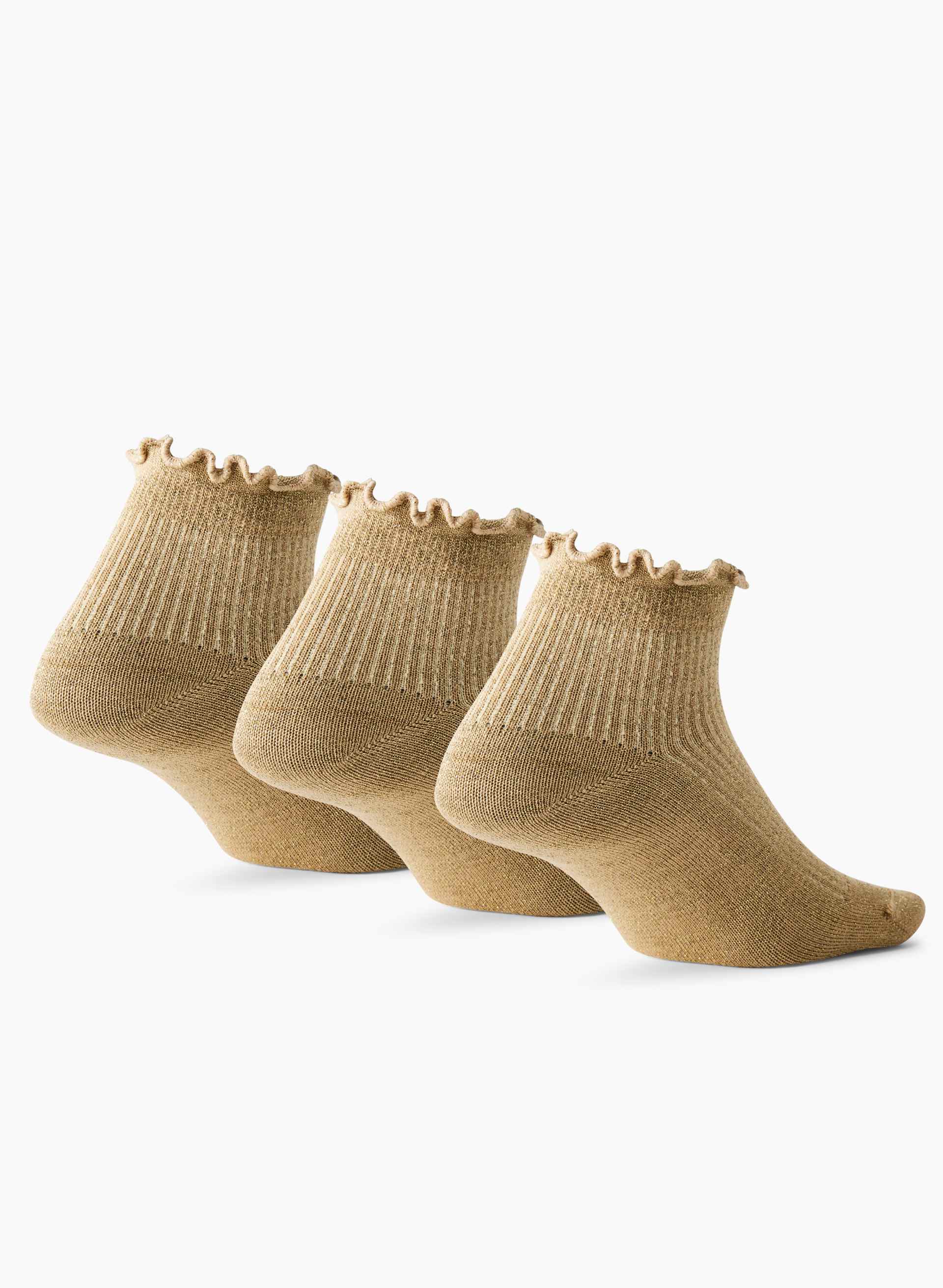 SUGARPLUM METALLIC ANKLE SOCK 3-PACK | Aritzia