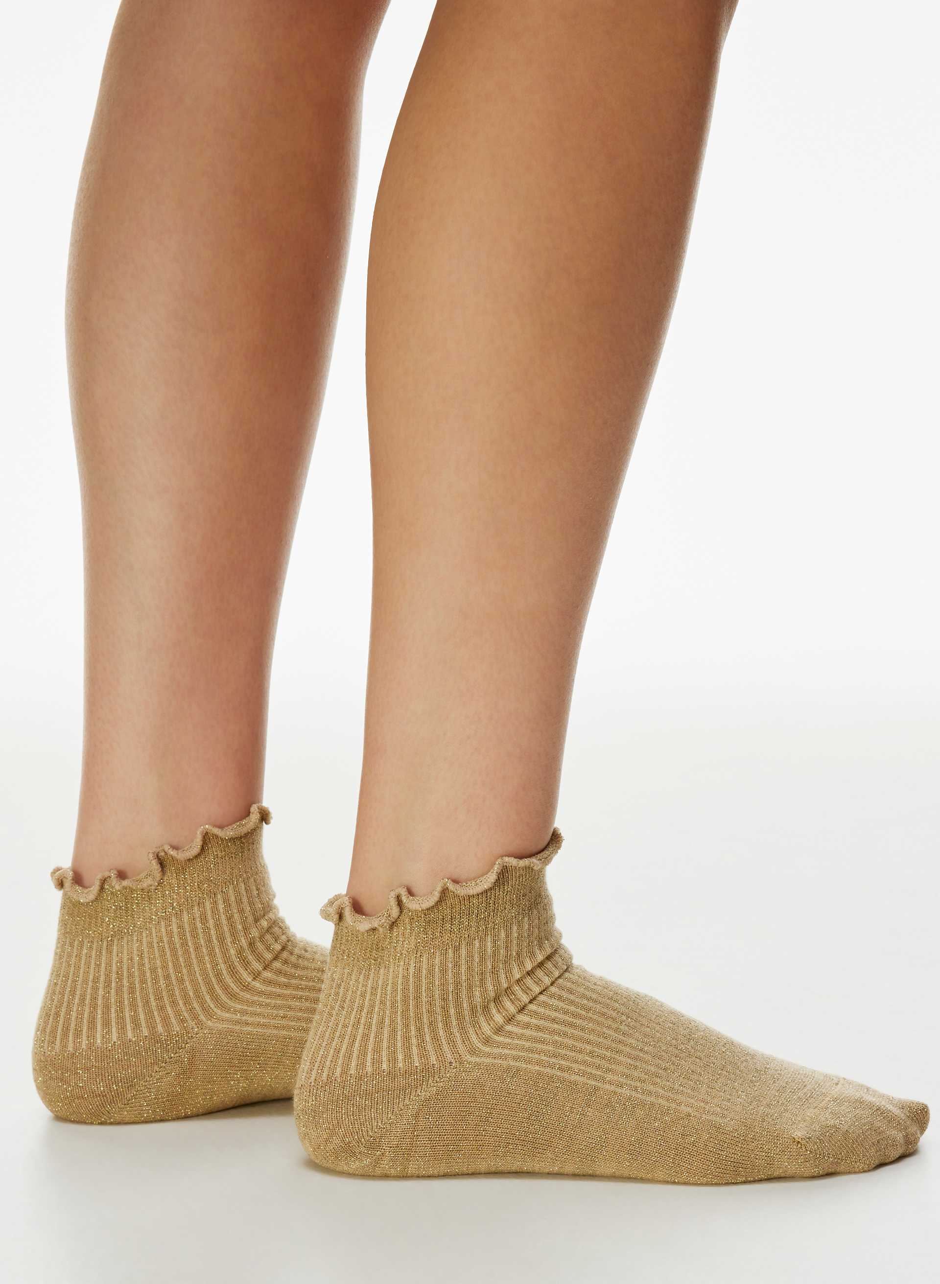 SUGARPLUM METALLIC ANKLE SOCK 3-PACK | Aritzia