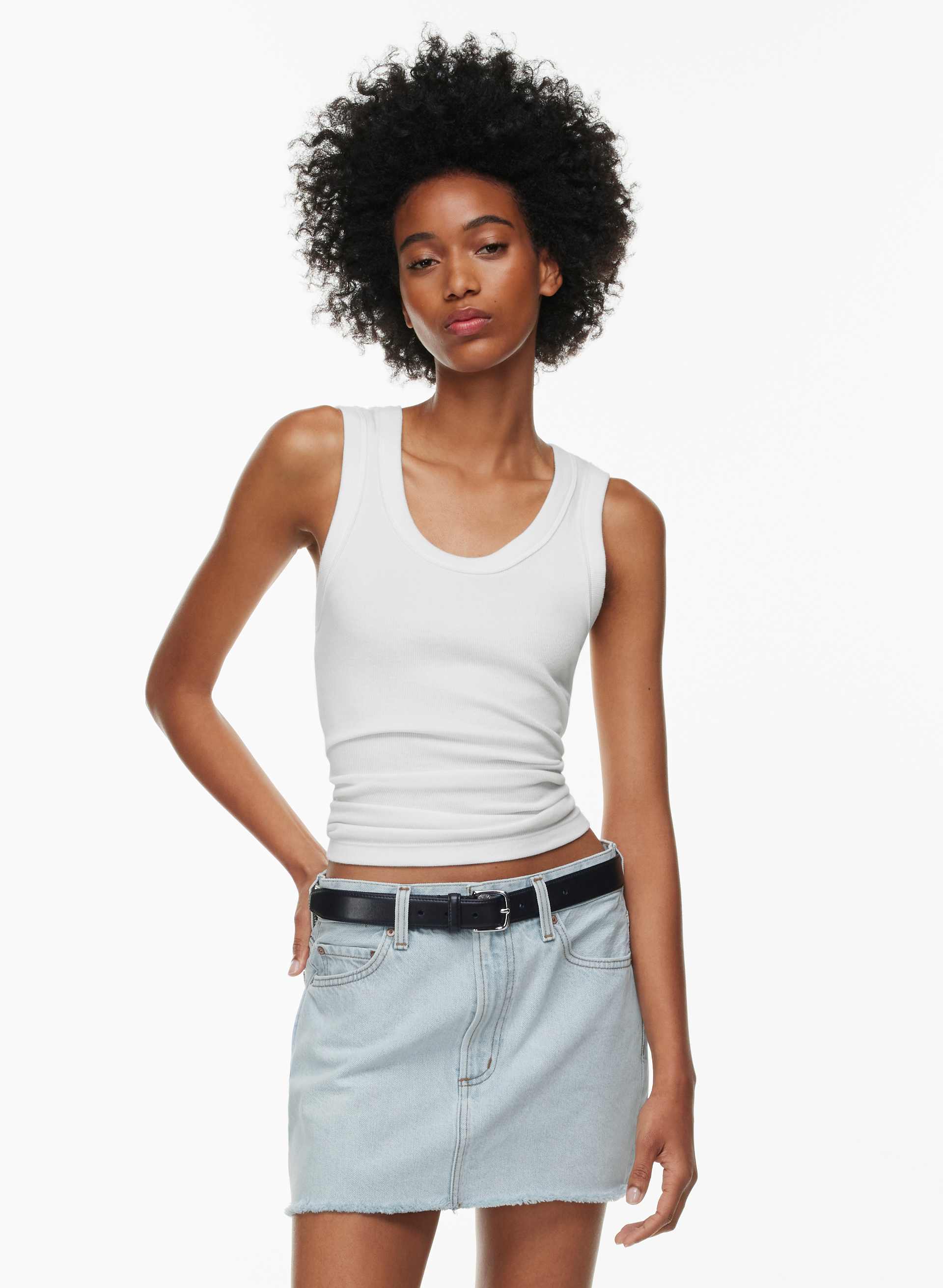 THE TORI MINI DENIM SKIRT | Aritzia