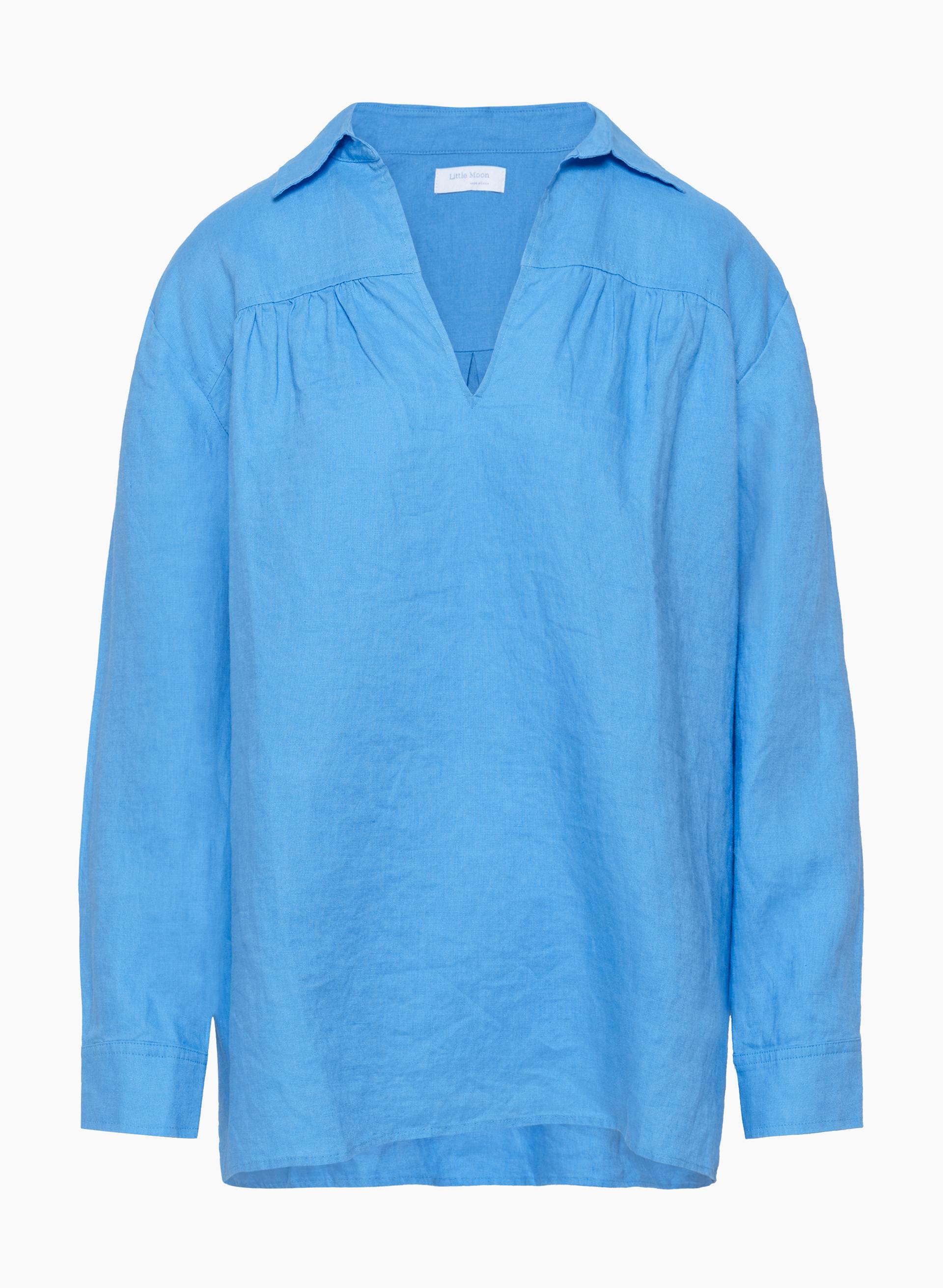 SEAFRONT LINEN BLOUSE | Aritzia