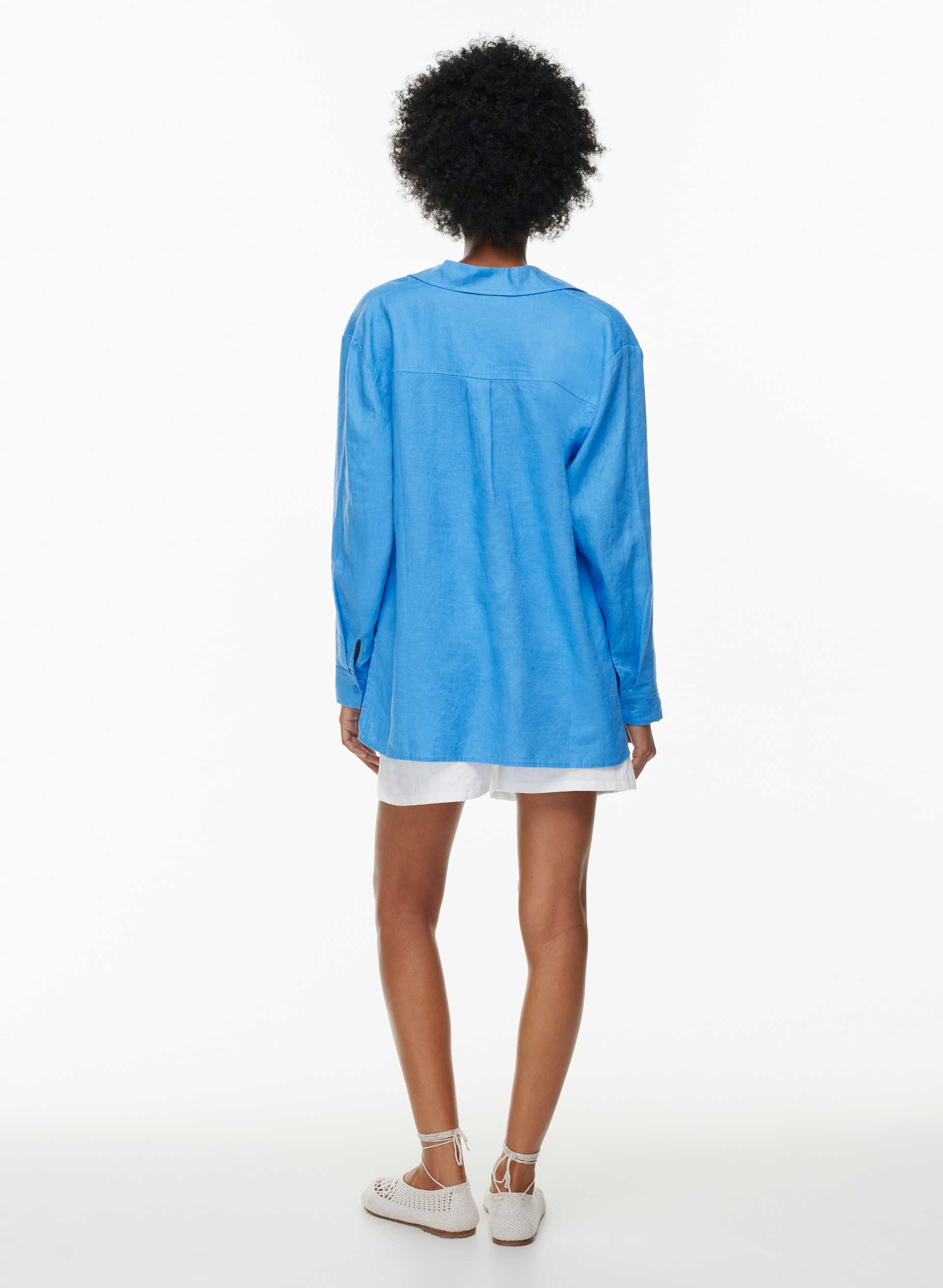 SEAFRONT LINEN BLOUSE | Aritzia