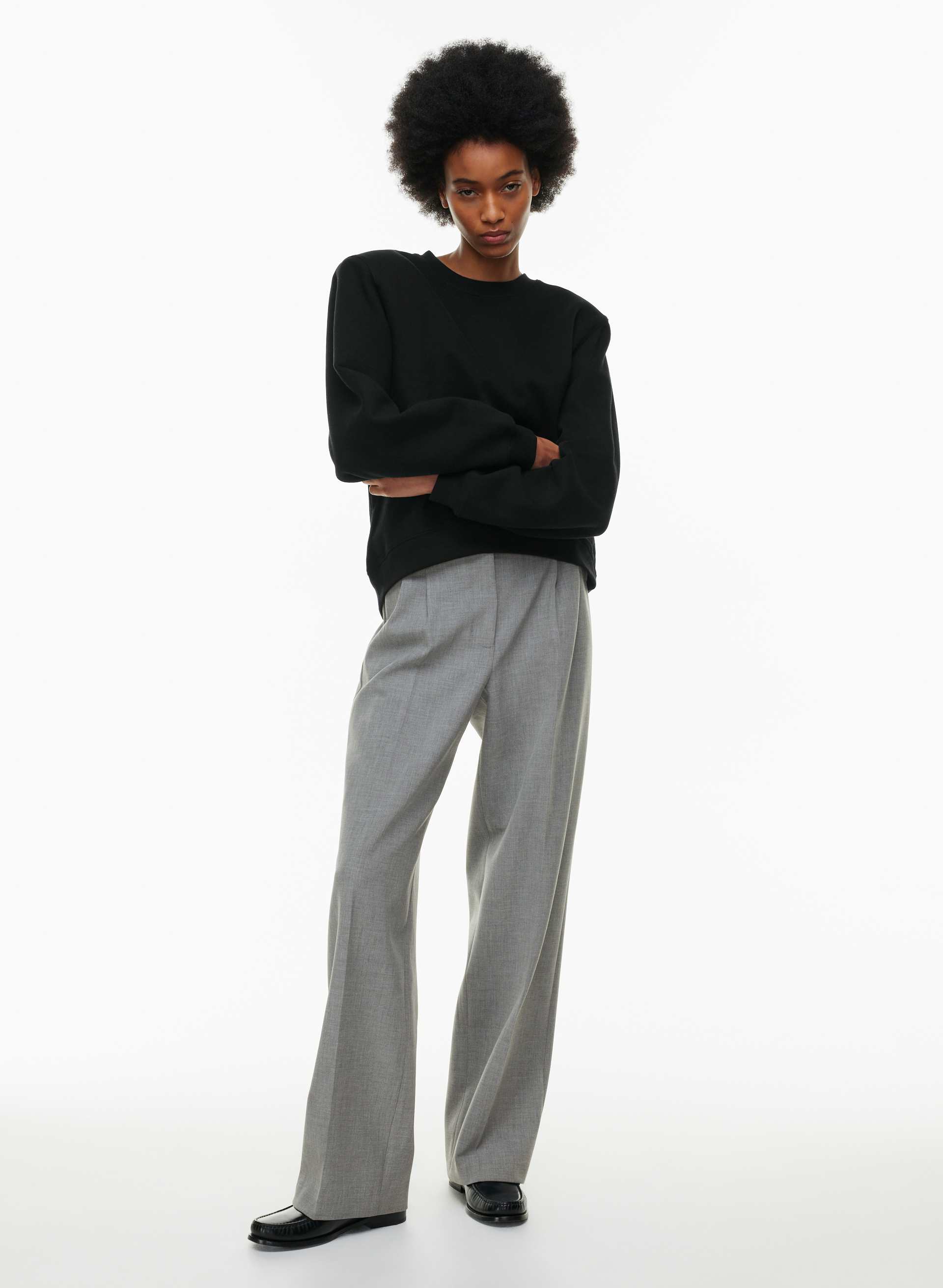 Cozy Fleece Boyfriend Shoulder Pad Sweatshirt | Aritzia CA