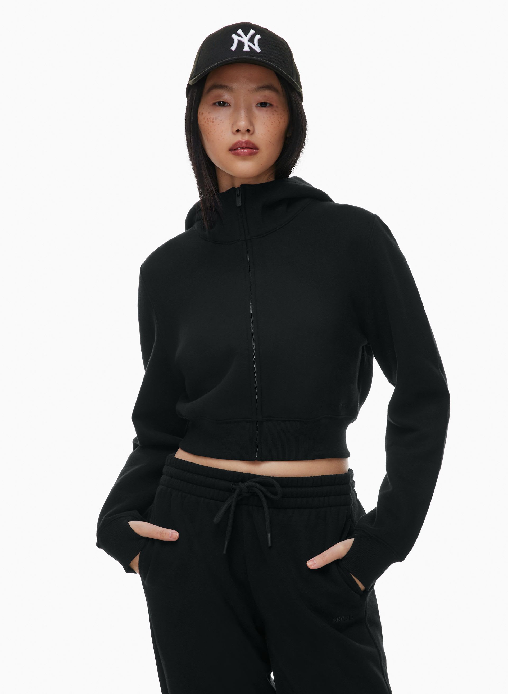 Cozy Fleece Perfect Shrunken Zip Hoodie | Aritzia INTL