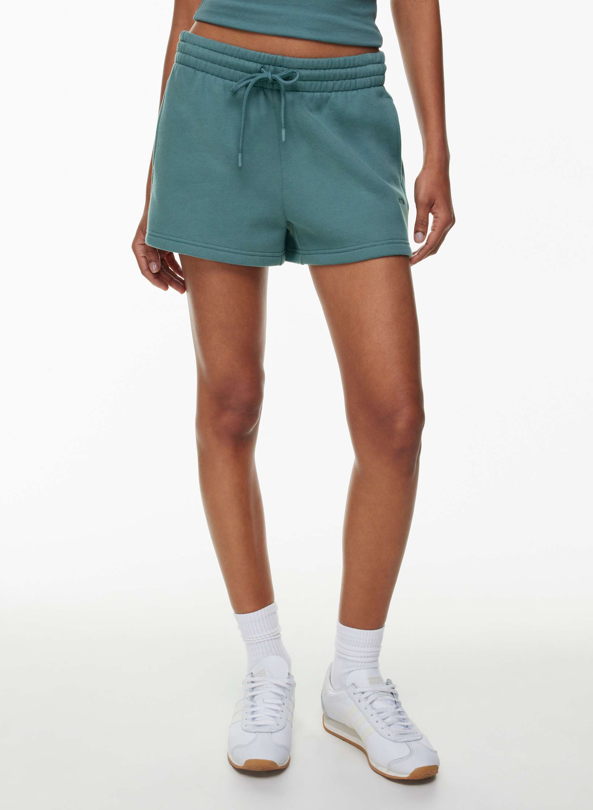 COZY FLEECE BOYFRIEND MINI SWEATSHORT | Aritzia