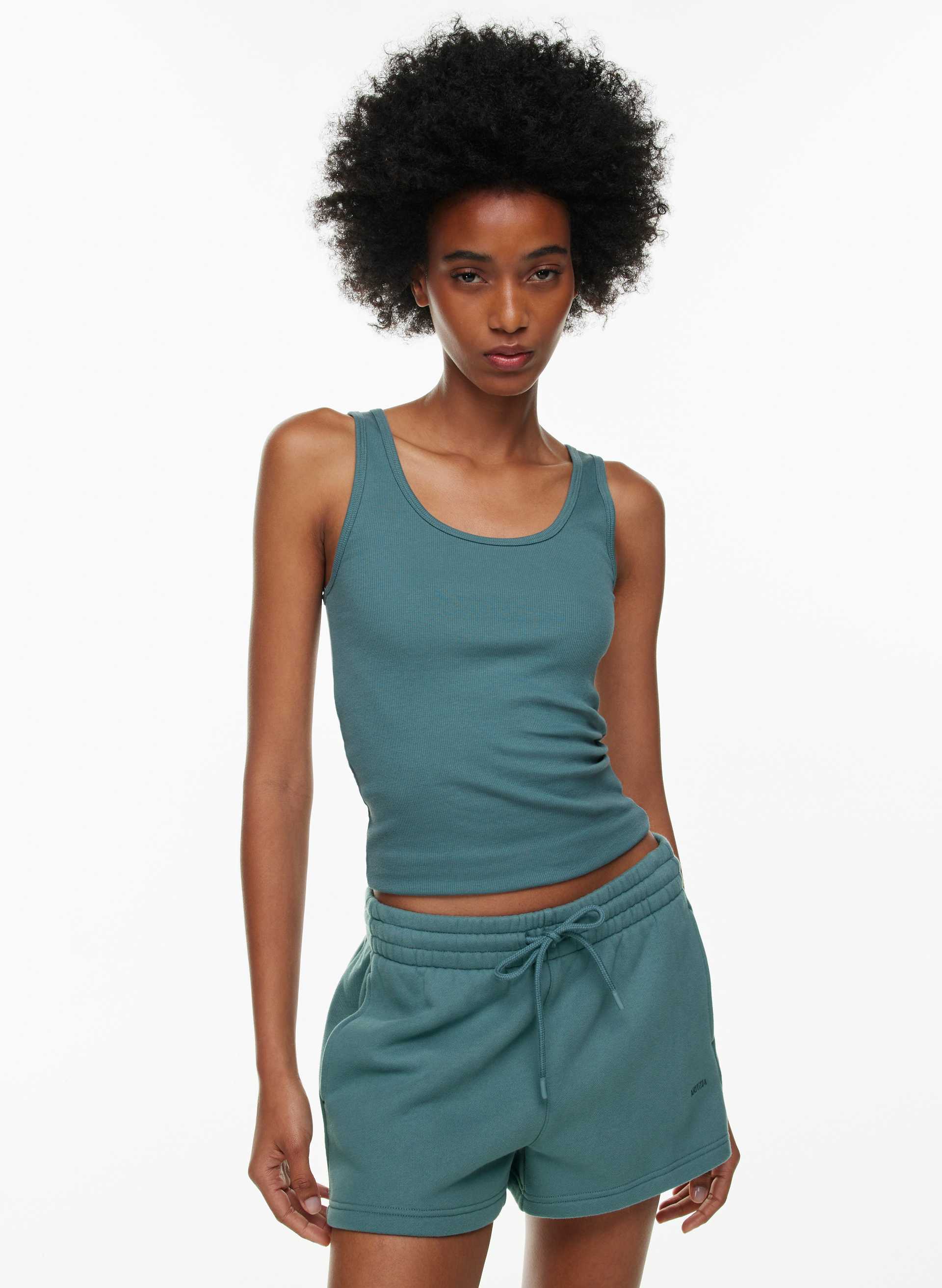 COZY FLEECE BOYFRIEND MINI SWEATSHORT | Aritzia