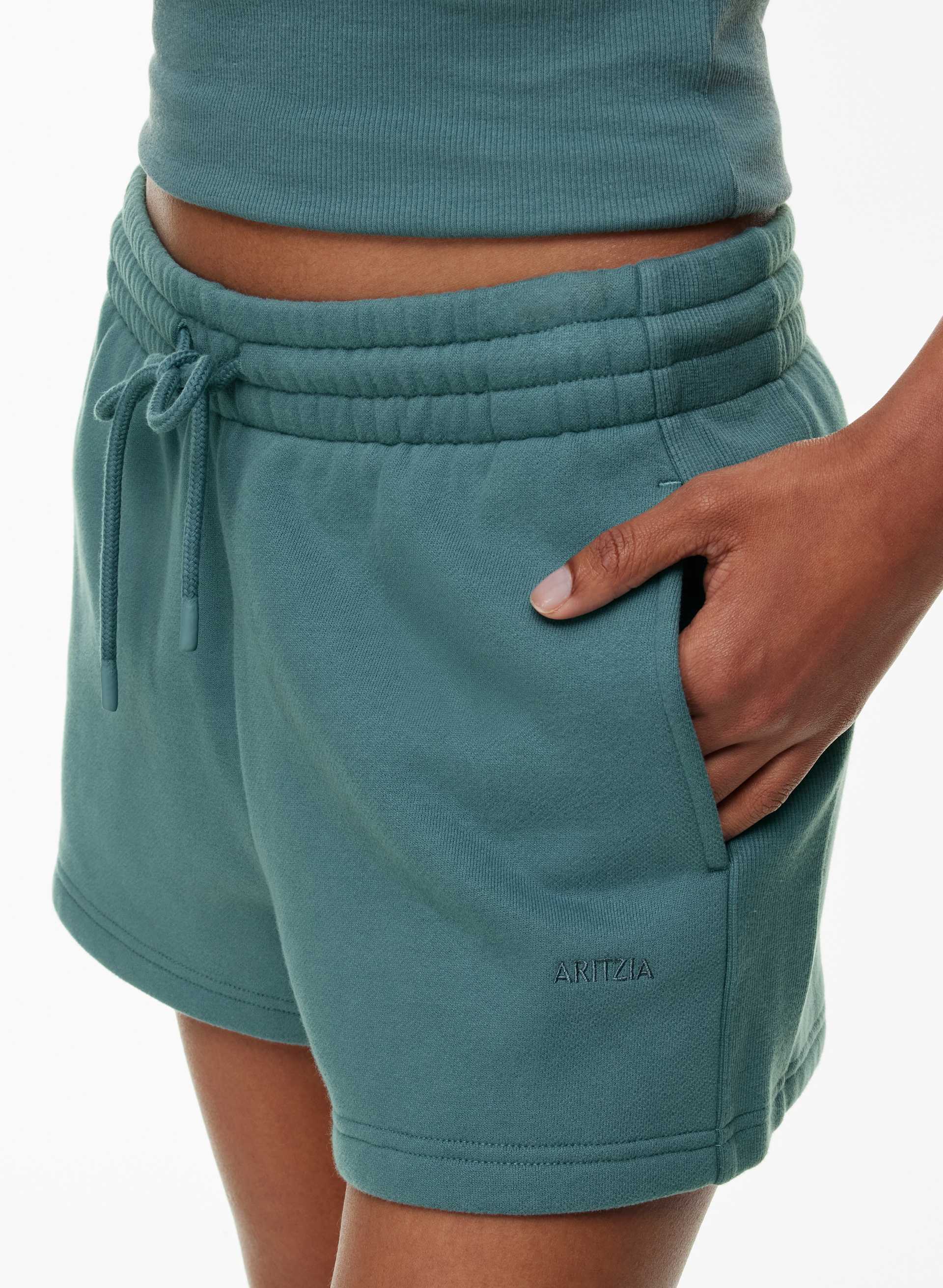 COZY FLEECE BOYFRIEND MINI SWEATSHORT | Aritzia