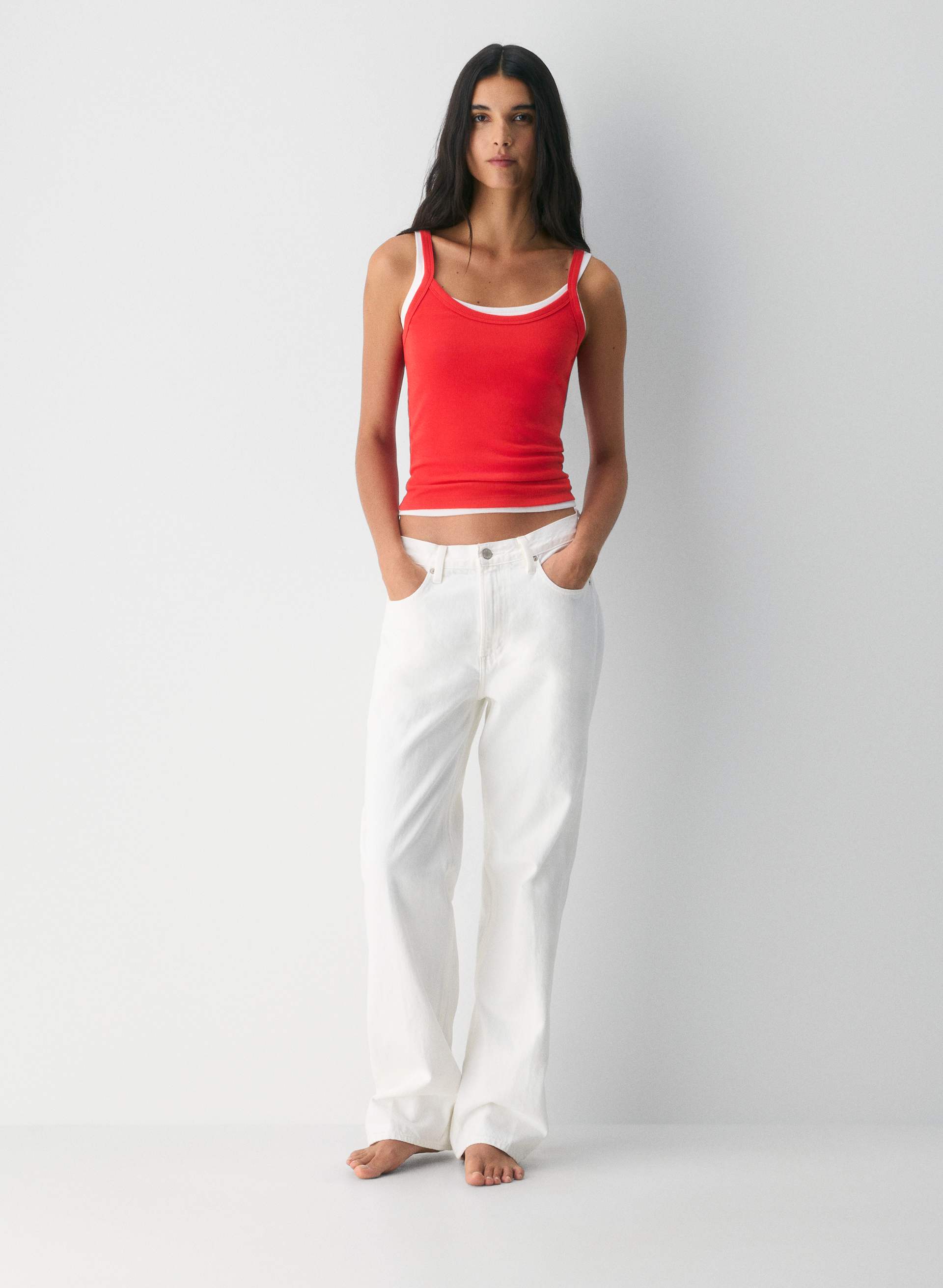 HOMESTRETCH™ RIB SPECTRUM CAMI TANK | Aritzia