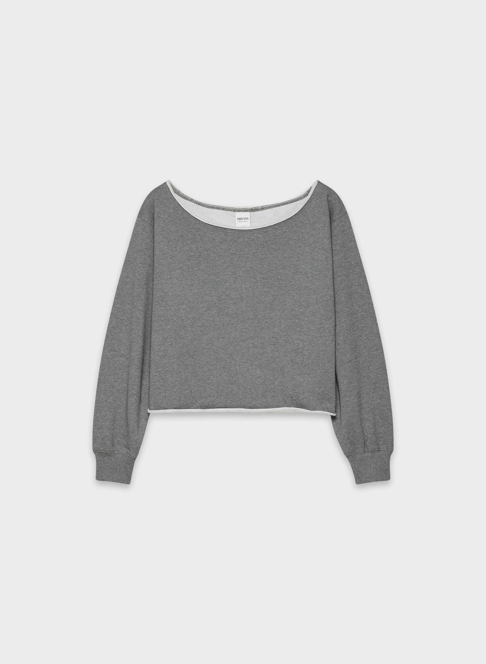 TERRY SWEATFLEECE PERFECT OFF-SHOULDER TOP | Aritzia