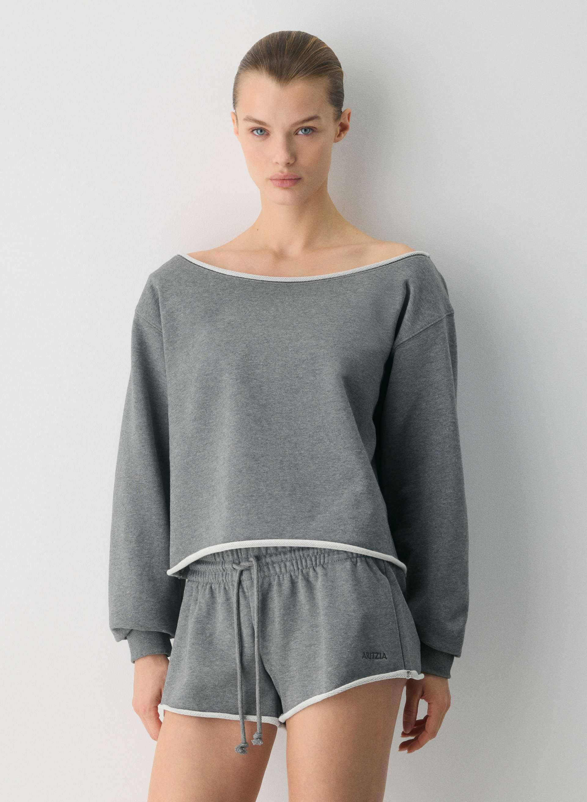 Terry Sweatfleece Perfect Off-Shoulder Top | Aritzia CA