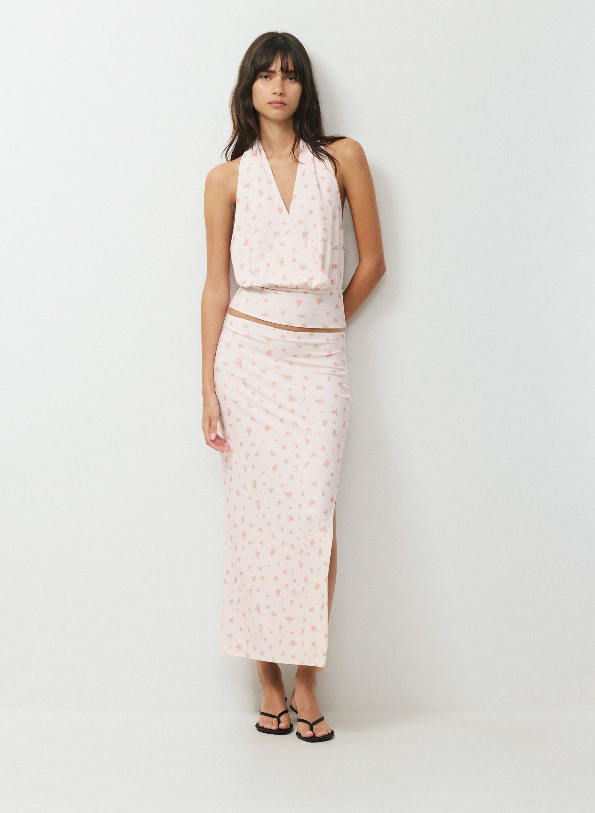 SMOOTH MATTER™ VALLEY HALTER TOP - Drapey jersey halter top. 