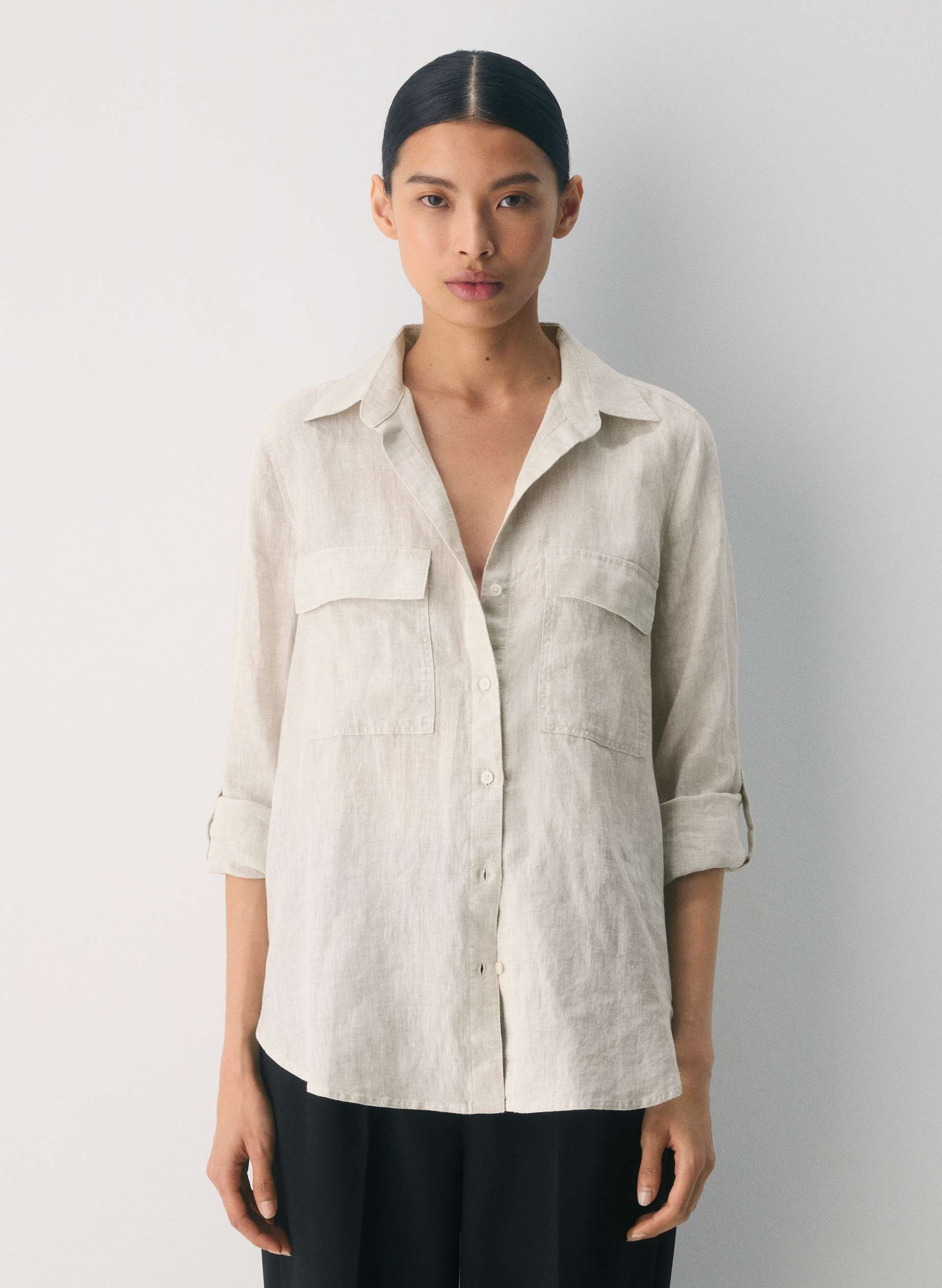 UTILITY LINEN SHIRT | Aritzia