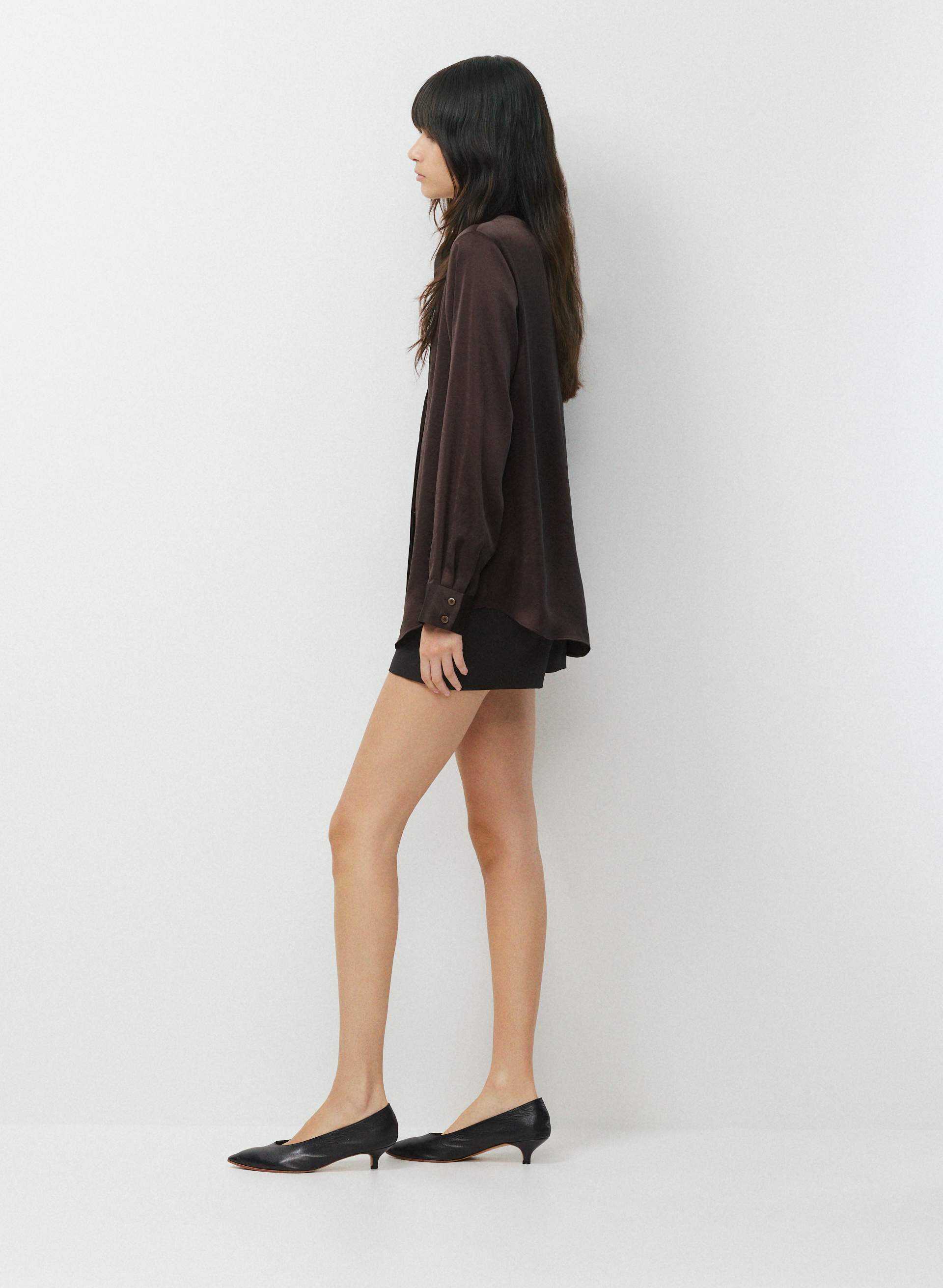 BAKER SATIN SHIRT | Aritzia