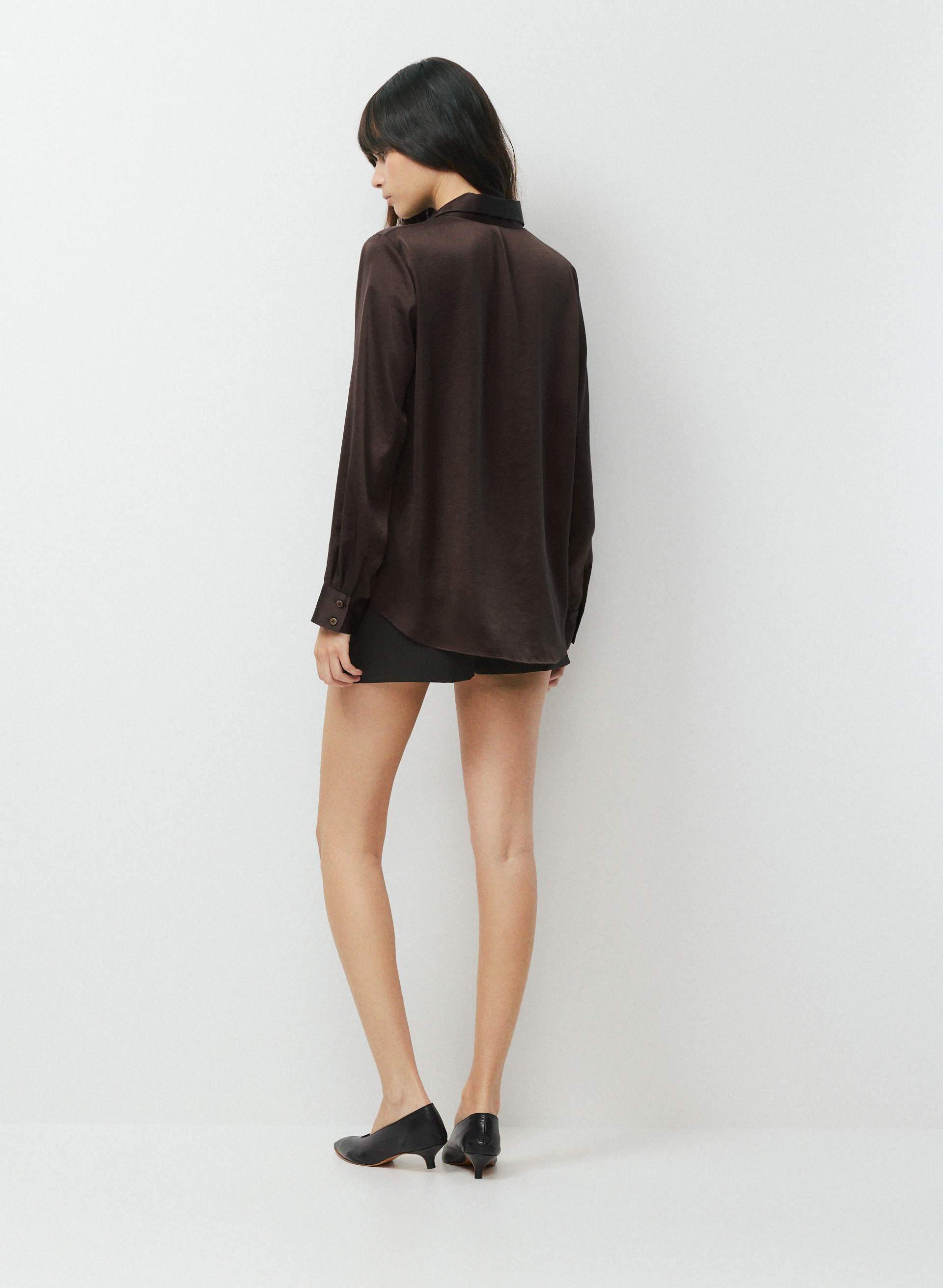 BAKER SATIN SHIRT | Aritzia