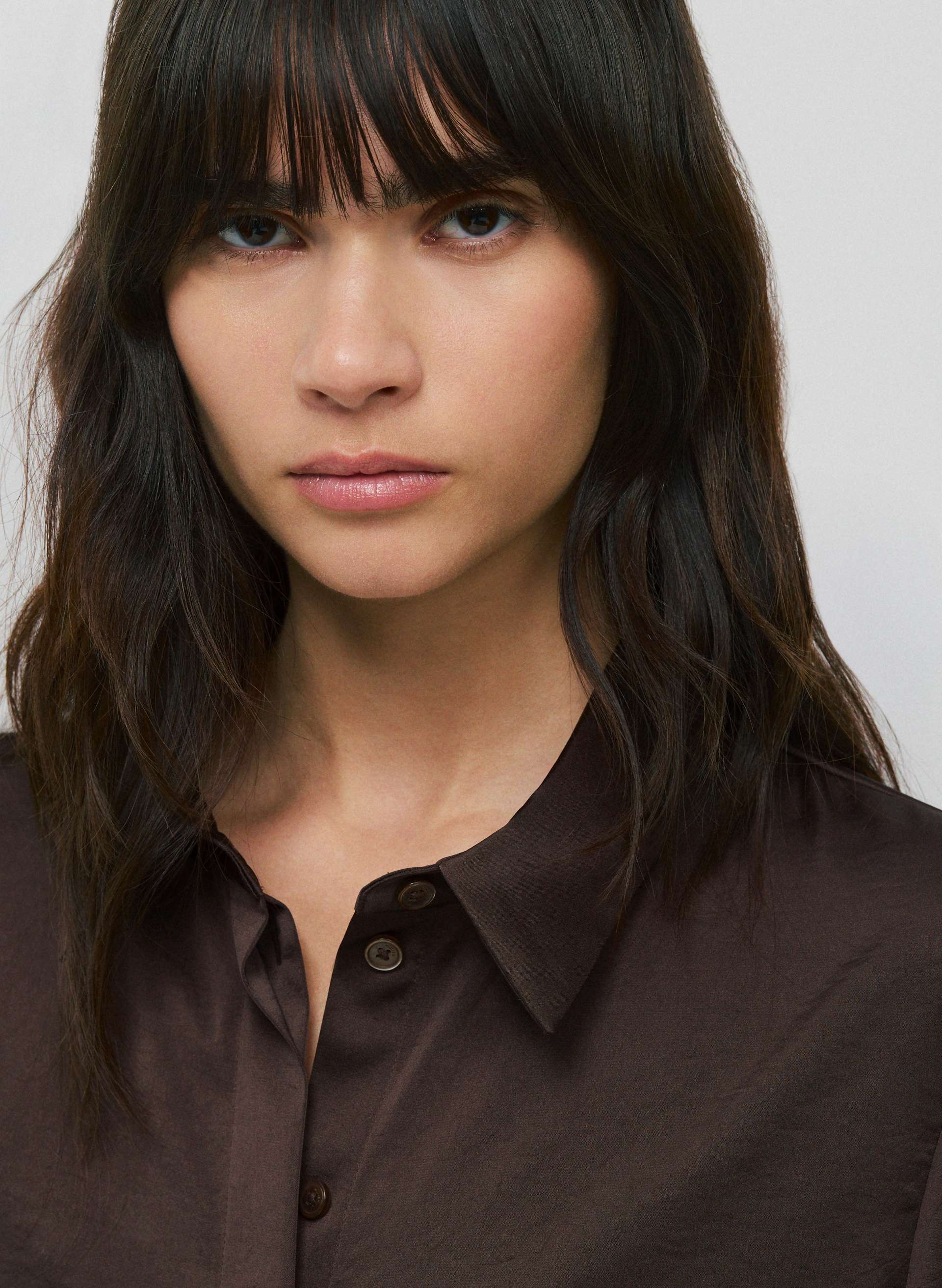 BAKER SATIN SHIRT | Aritzia