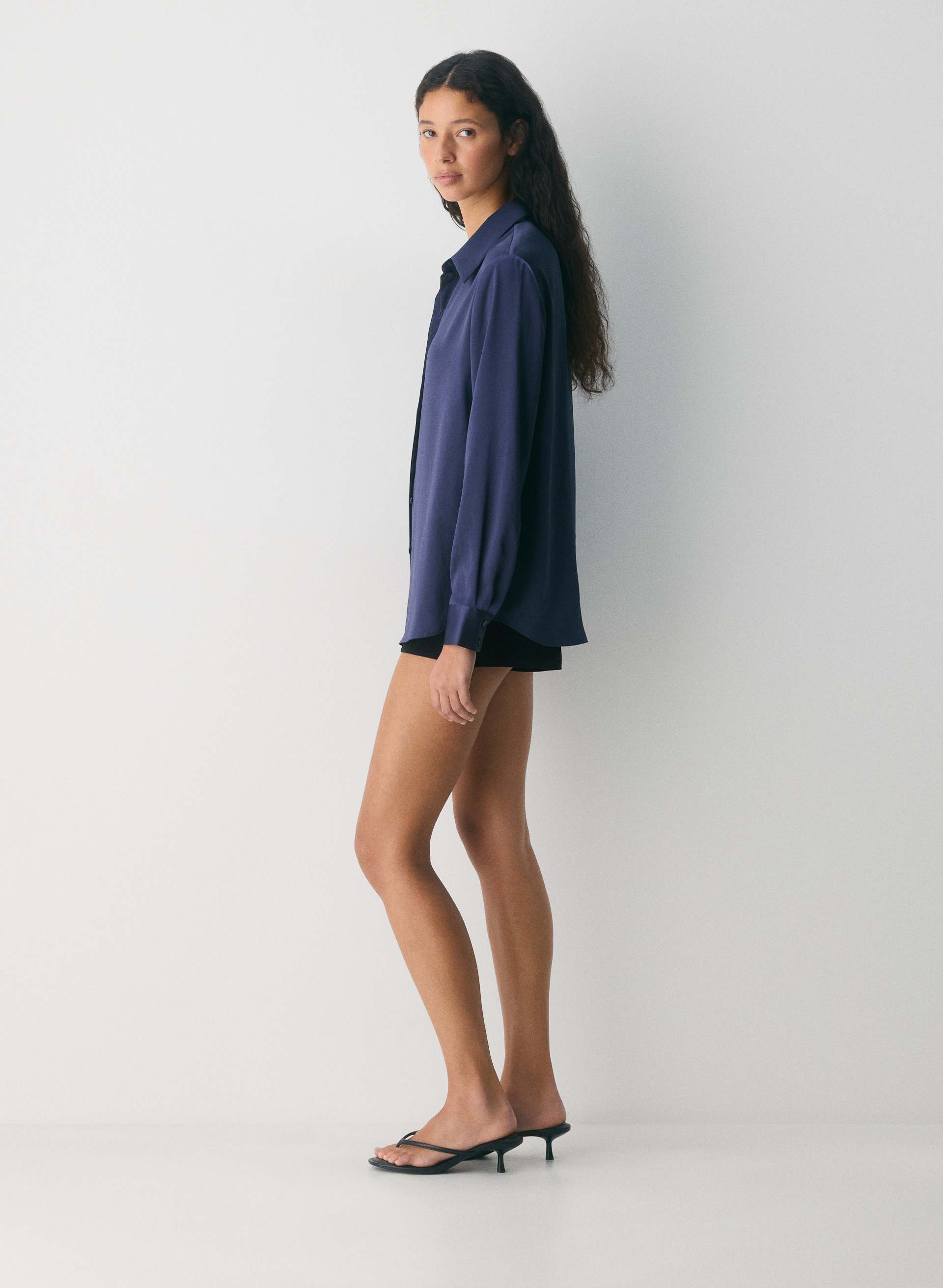 BAKER SATIN SHIRT | Aritzia