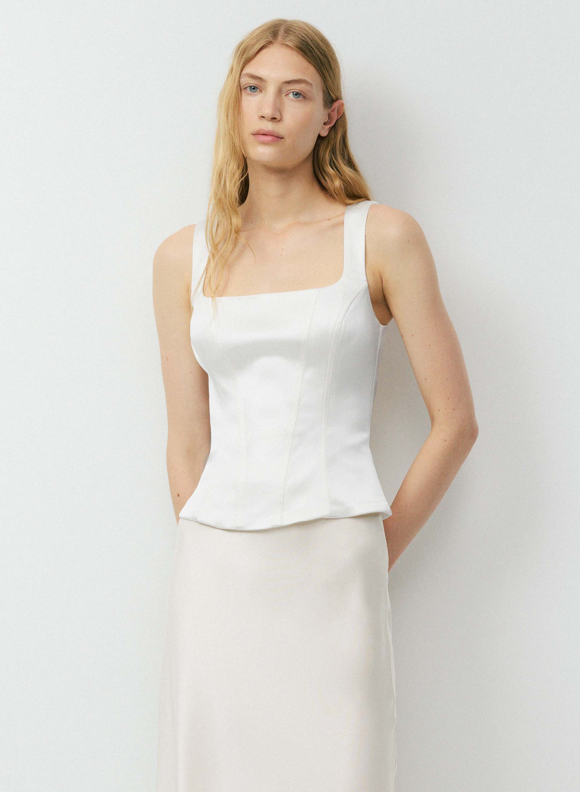 CAPRICE SATIN BUSTIER | Aritzia