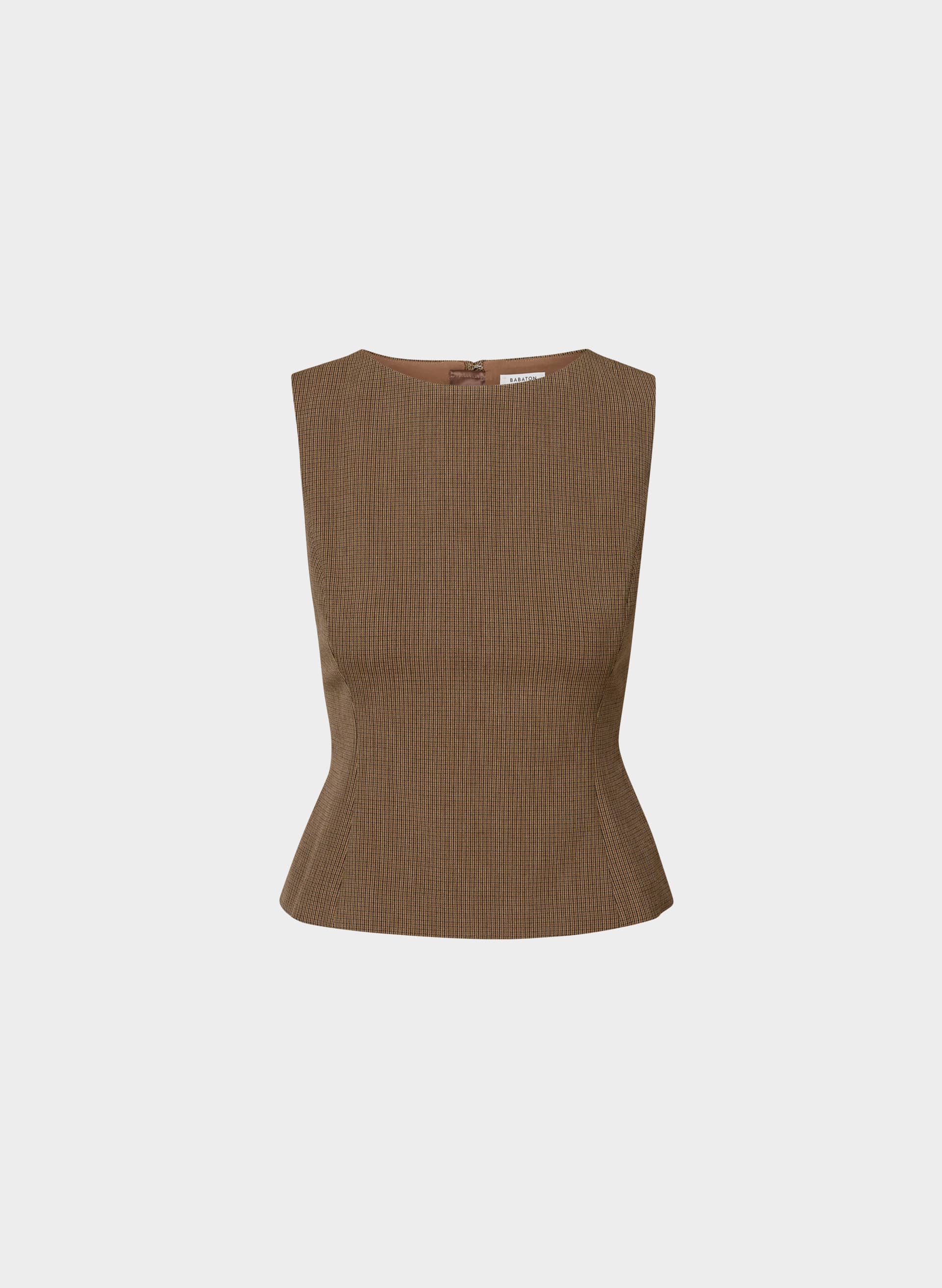 ENIGMA TOP - EVERSENTIAL™ - Softly structured sleeveless boatneck top. 