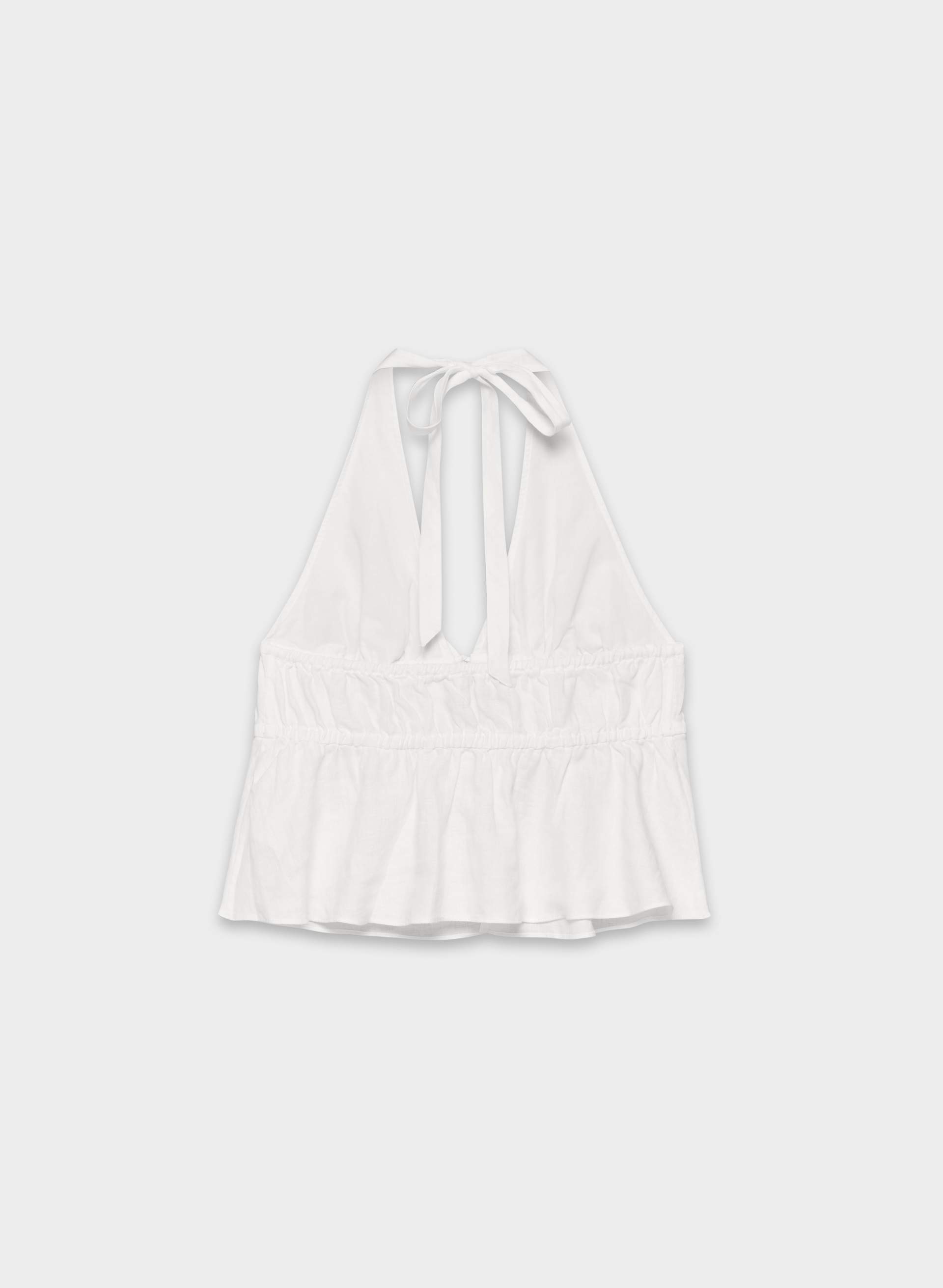 Sheila Linen Halter Top | Aritzia US