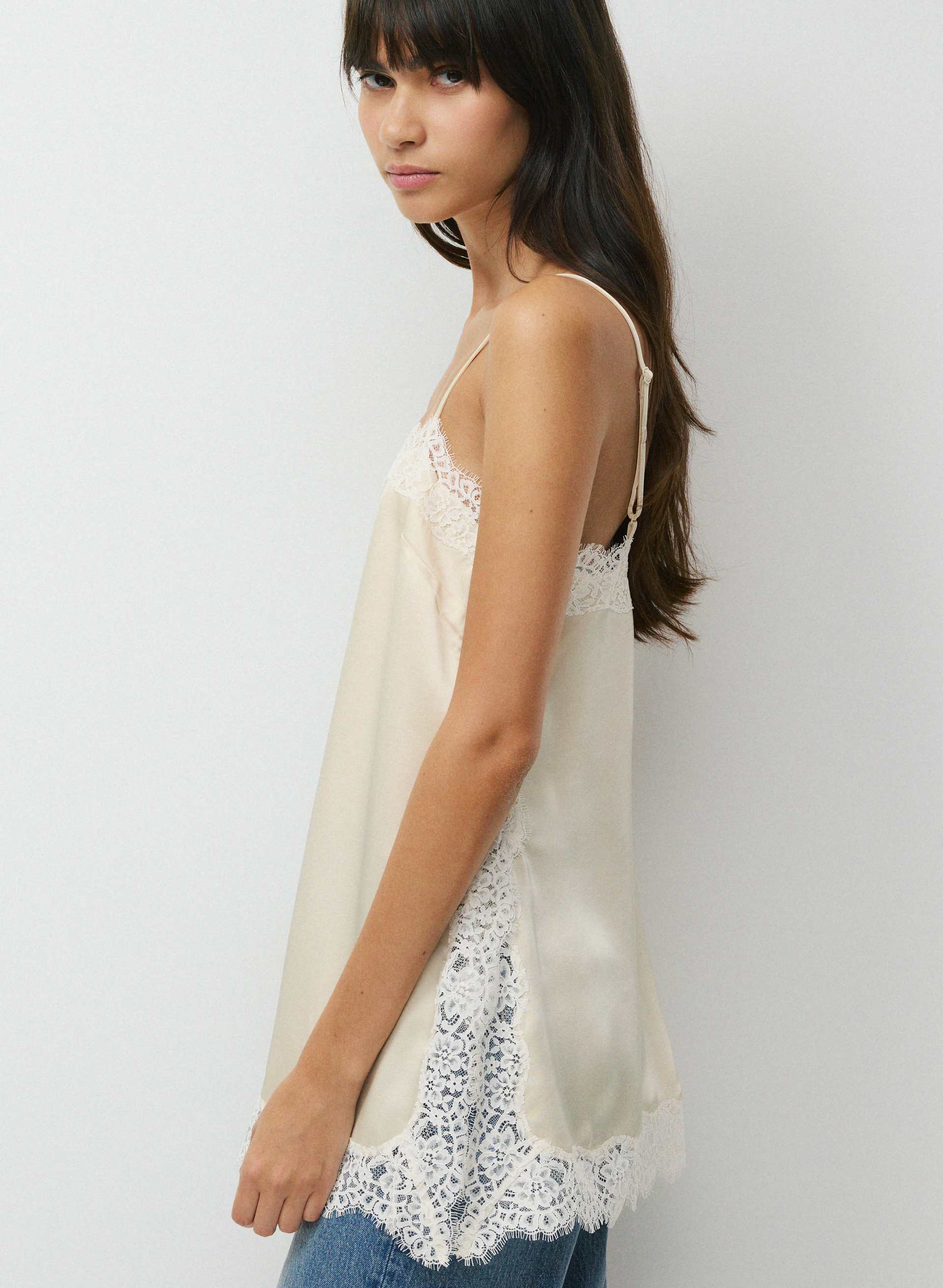 Serif Satin Camisole | Aritzia US