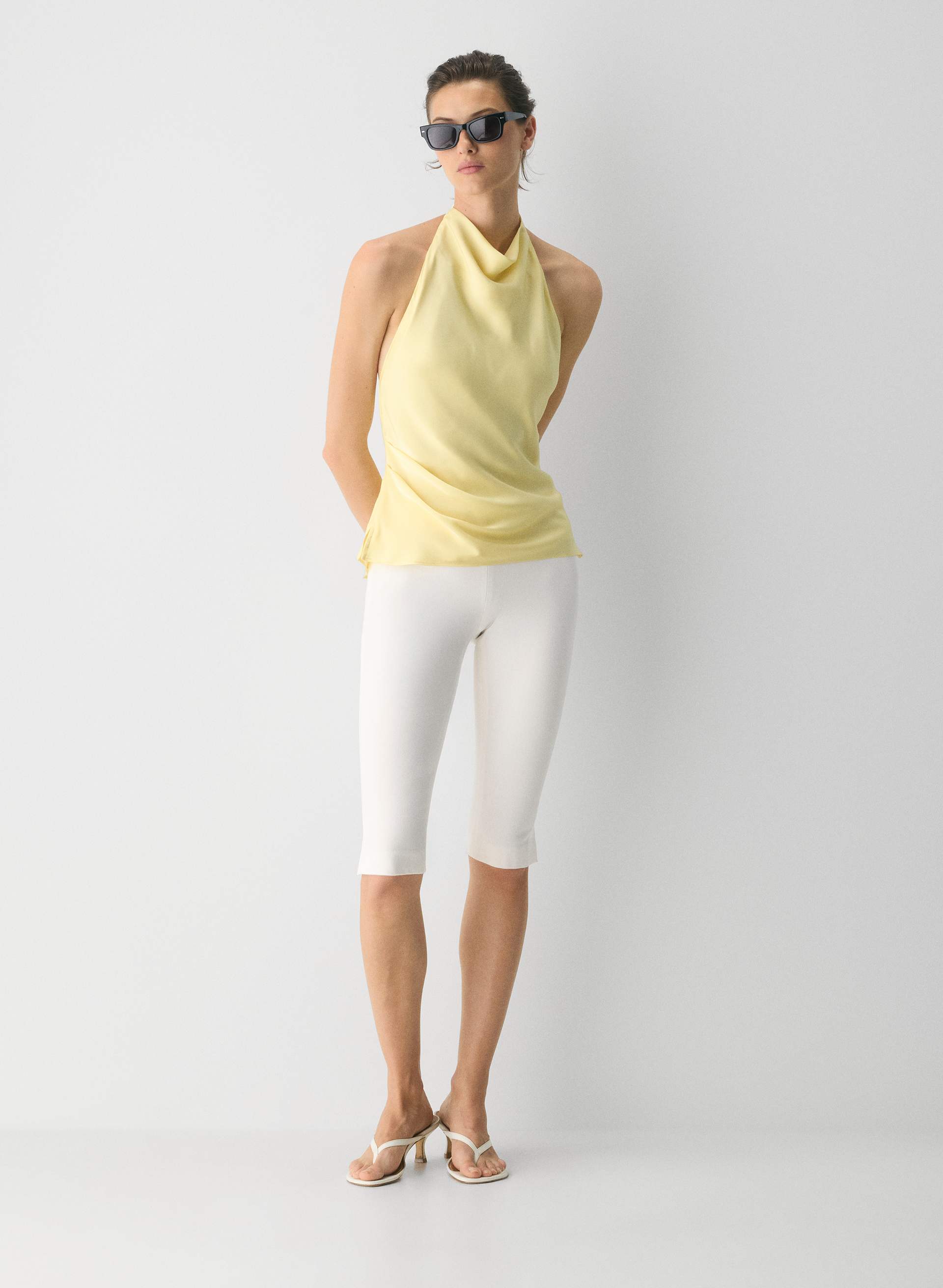 AUDIENCE SATIN HALTER TOP | Aritzia