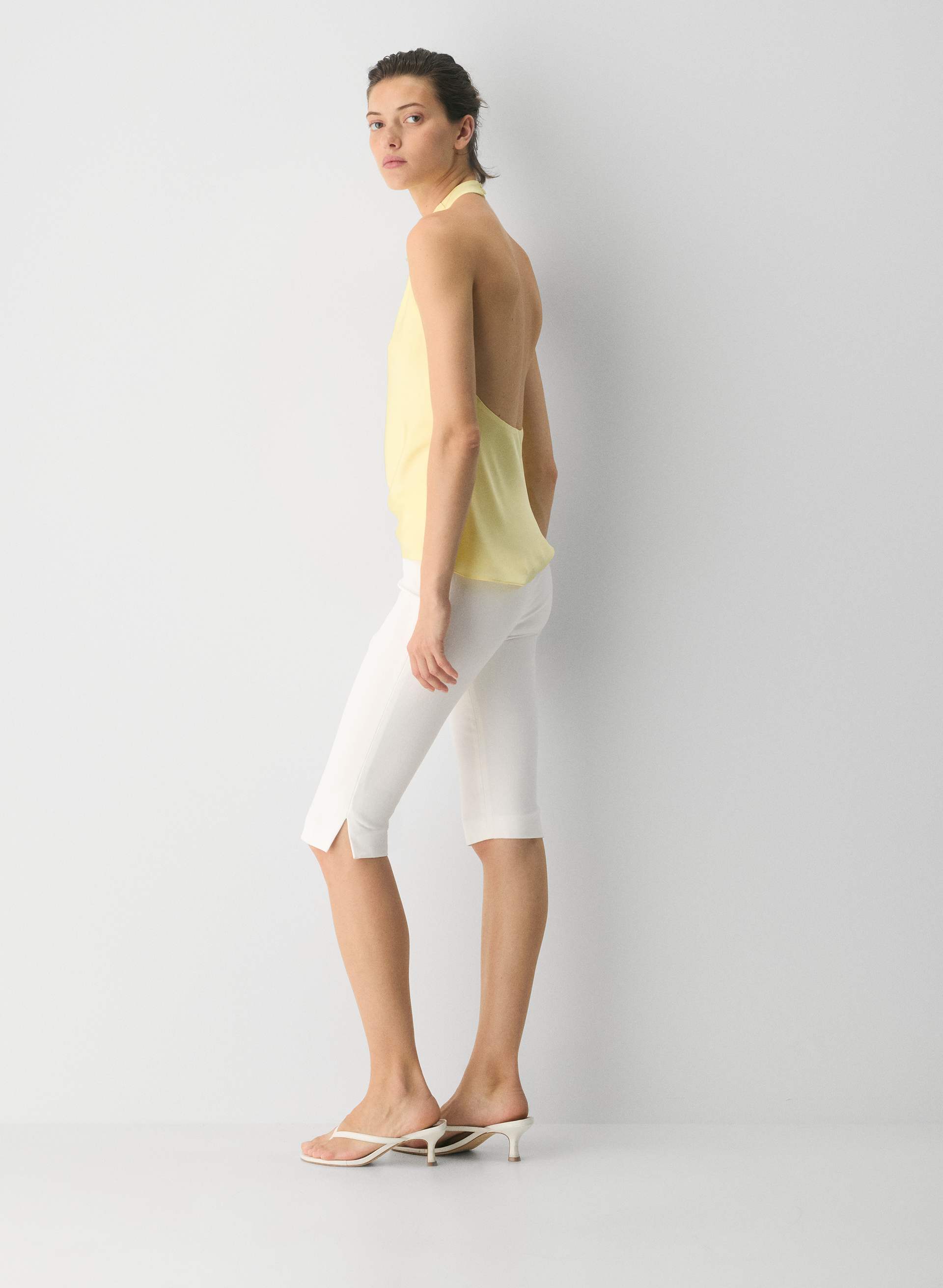 AUDIENCE SATIN HALTER TOP | Aritzia