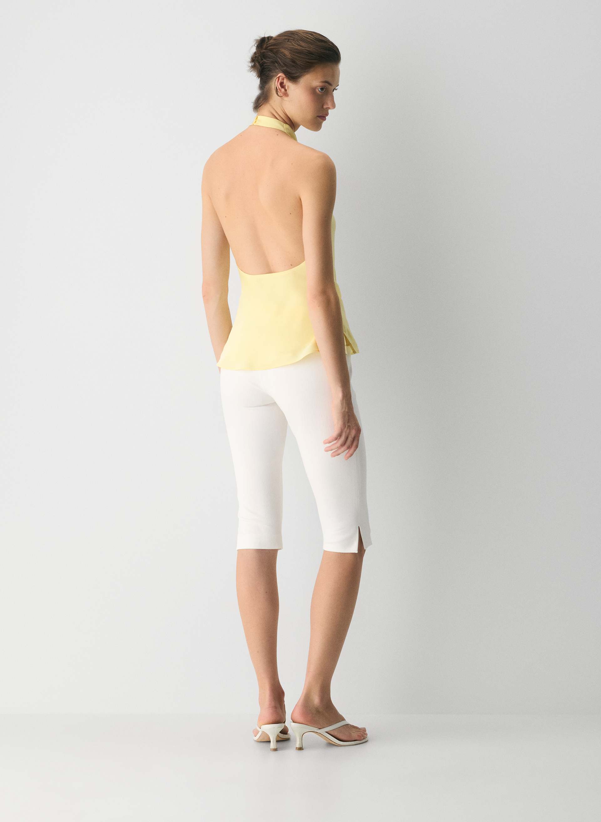 AUDIENCE SATIN HALTER TOP | Aritzia